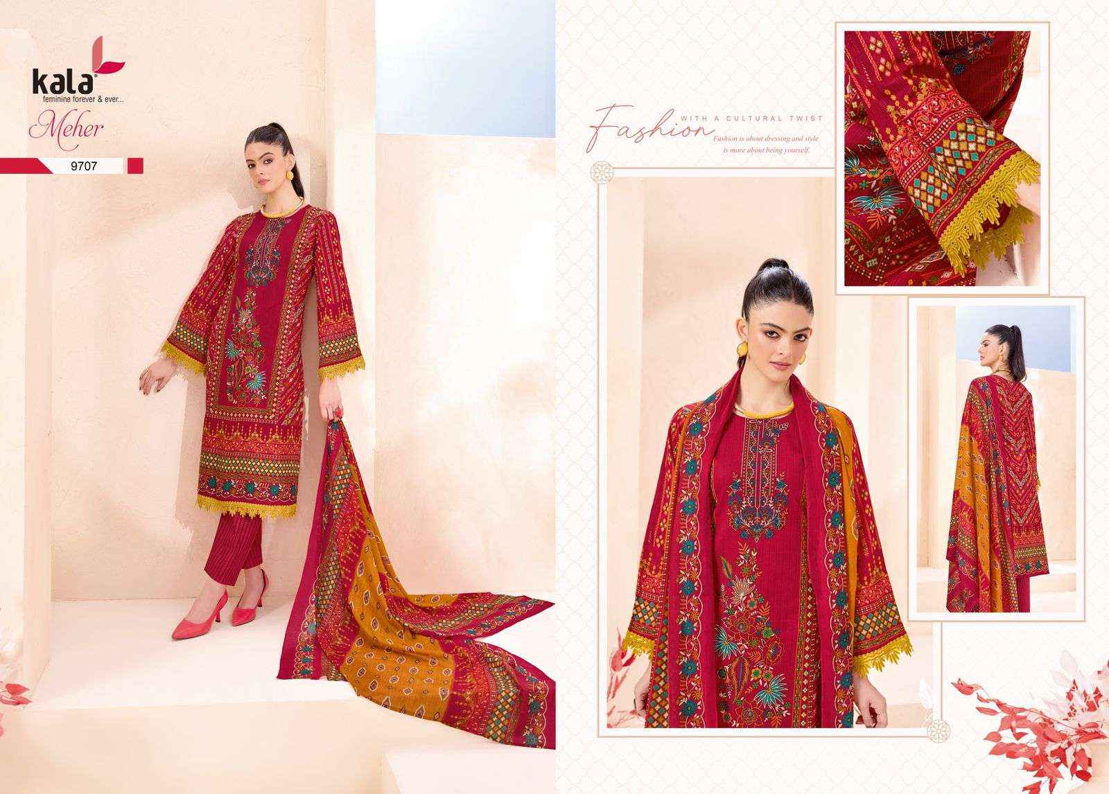 Kala Meher Vol 12 Cotton Dress Material 12 pcs Catalogue