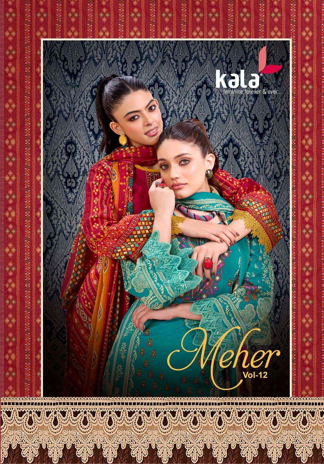 Kala Meher Vol 12 Cotton Dress Material 12 pcs Catalogue