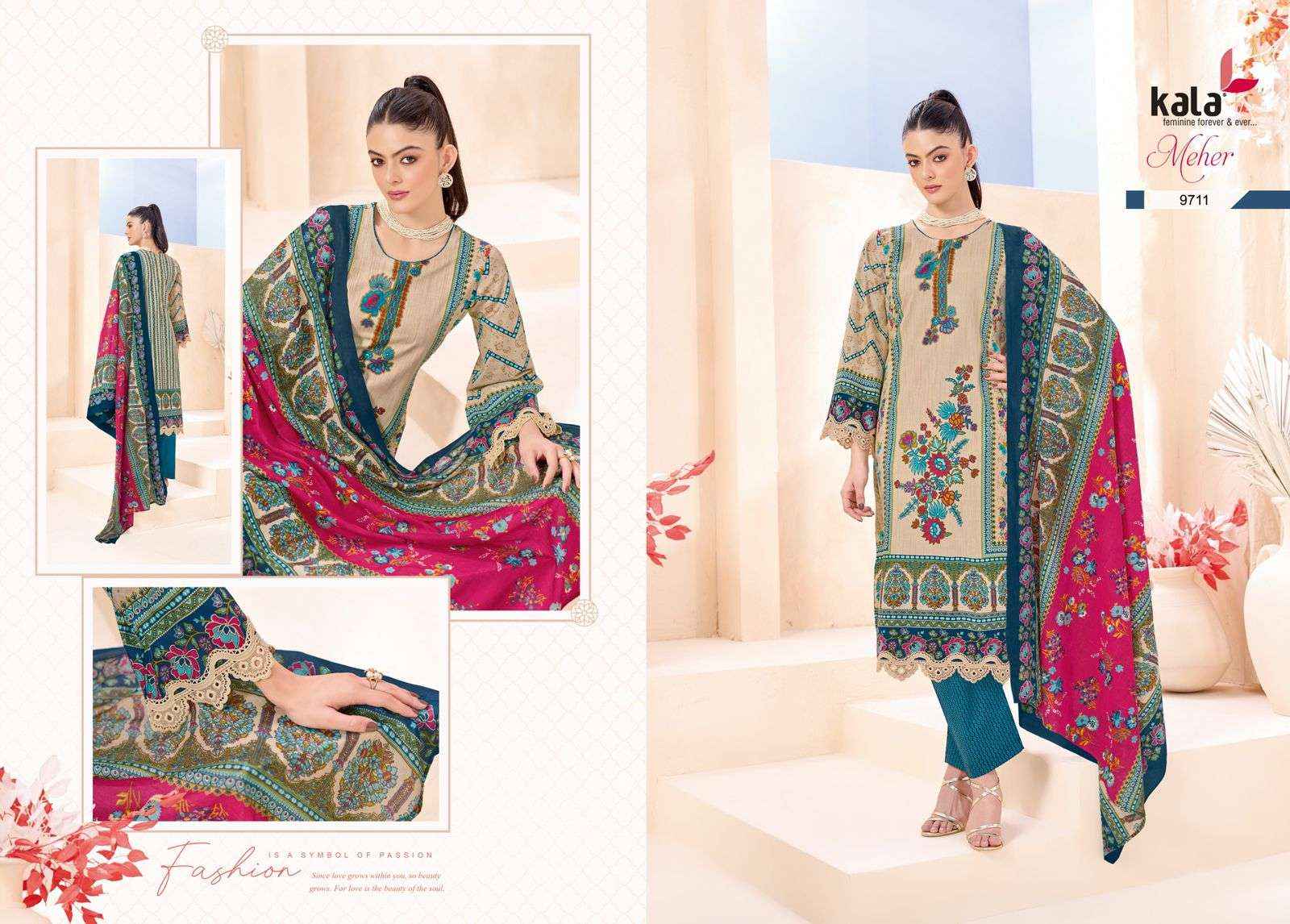 Kala Meher Vol 12 Cotton Dress Material 12 pcs Catalogue