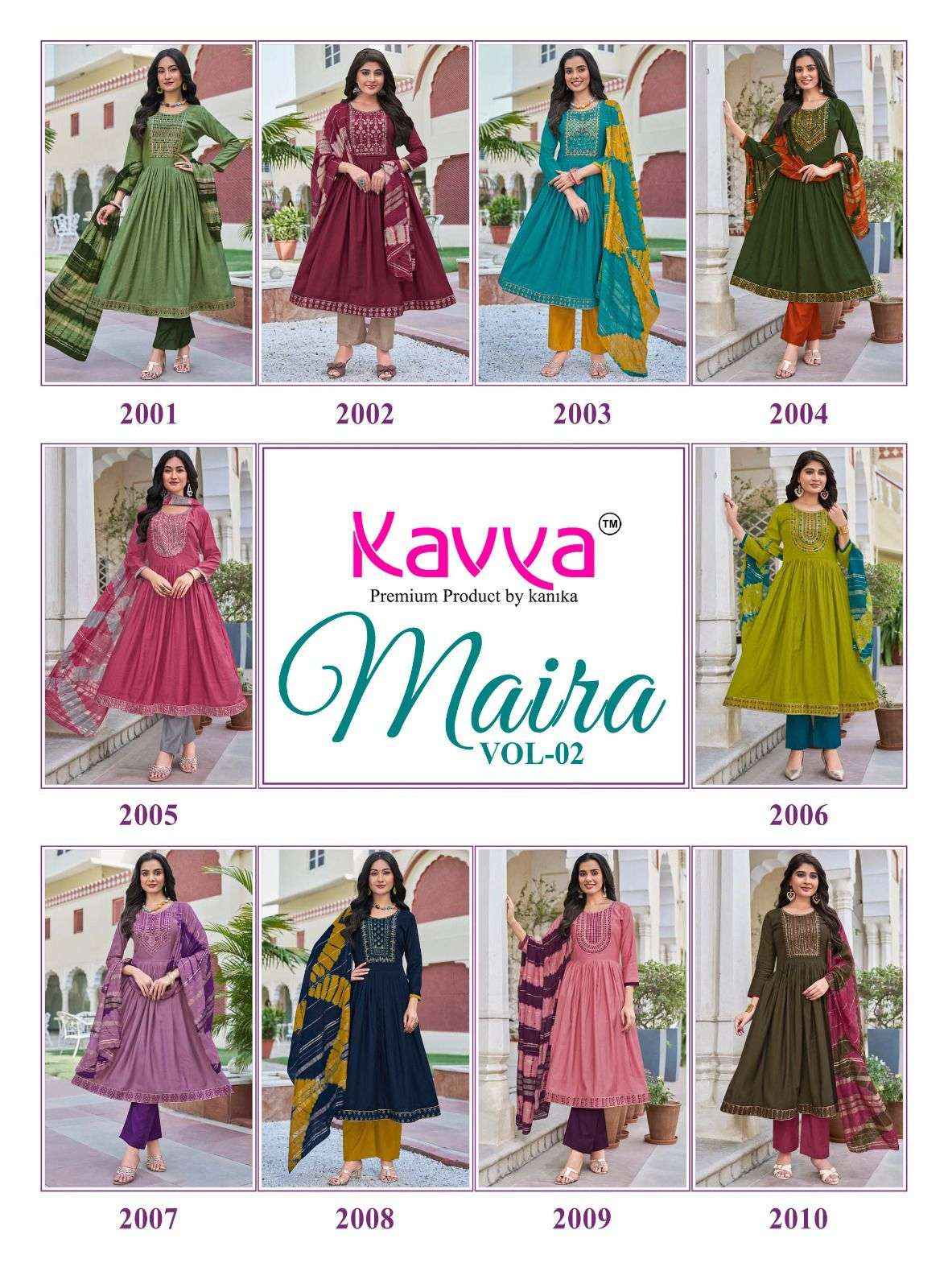 Kavya Maira Vol 2 Chanderi Silk Kurti Combo 10 pcs Catalogue
