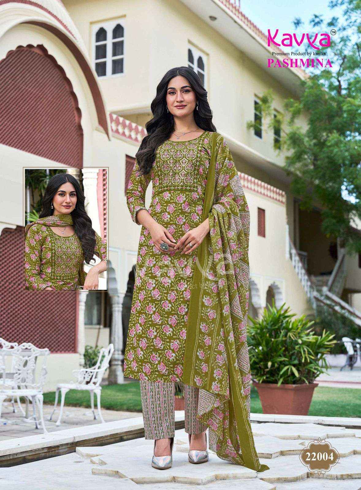 Kavya Pashmina Vol 22 Malasian Cotton Kurti Combo 10 pcs Catalogue