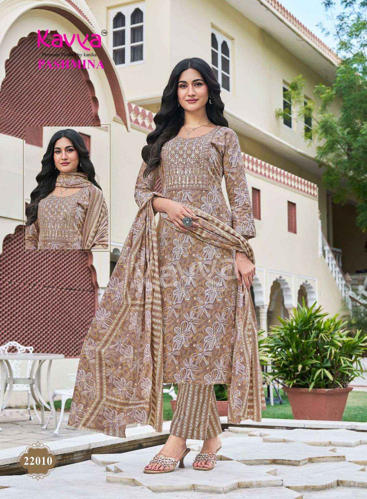 Kavya Pashmina Vol 22 Malasian Cotton Kurti Combo 10 pcs Catalogue