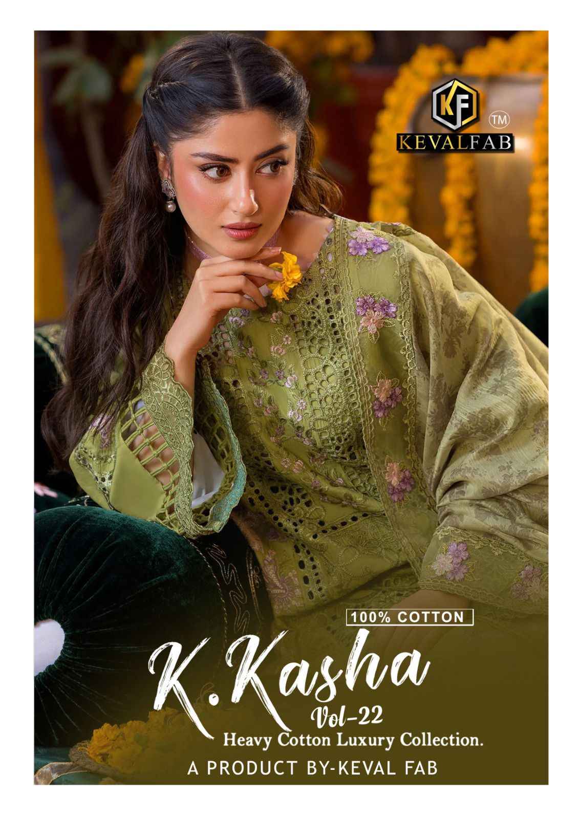 Keval Fab K Kasha Vol 22 Cotton Dress Material 6 pc Cataloge