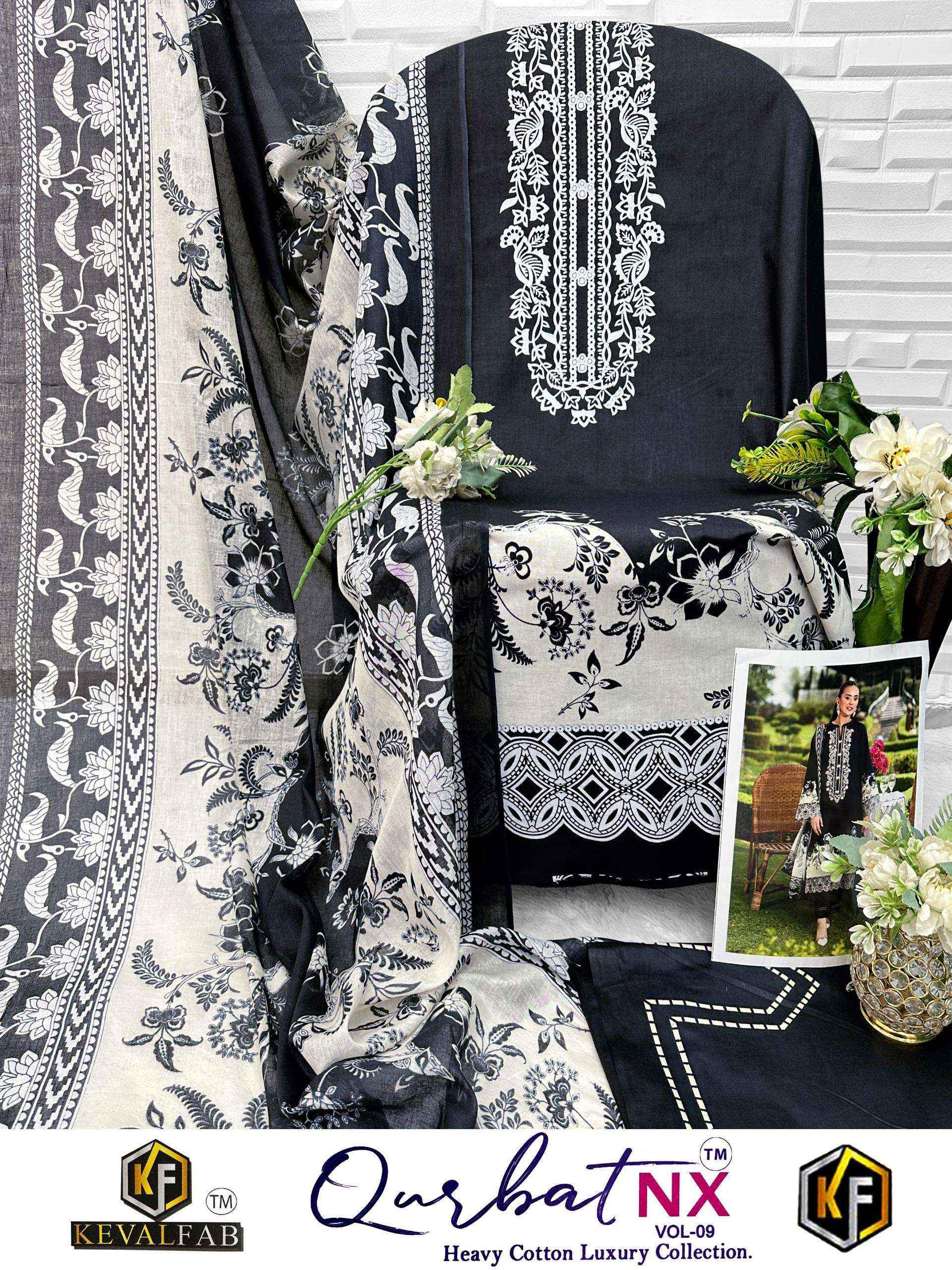 Keval Fab Qurbat Nx Vol 9 Cotton Dress Material 6 pc Cataloge