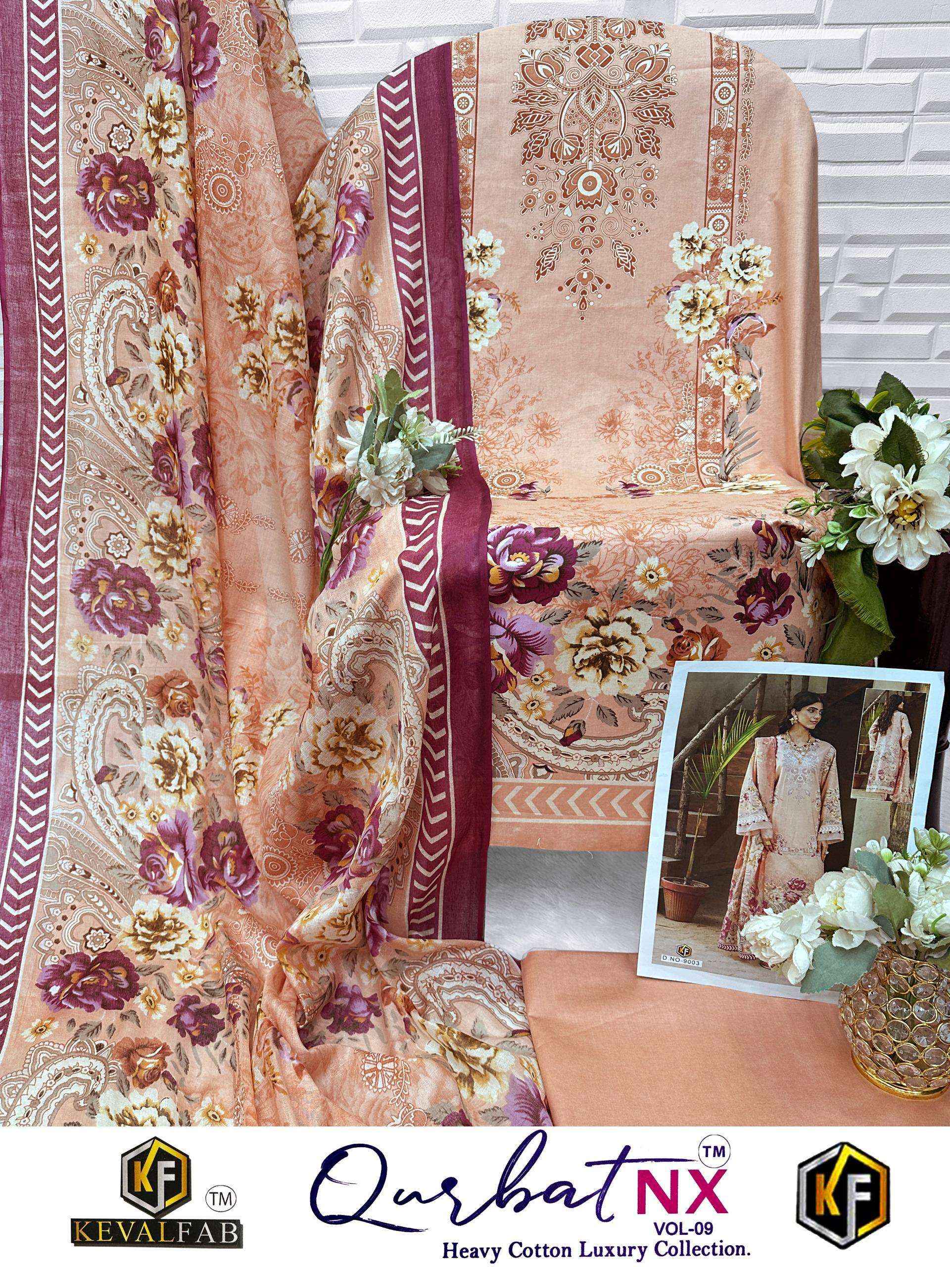 Keval Fab Qurbat Nx Vol 9 Cotton Dress Material 6 pc Cataloge