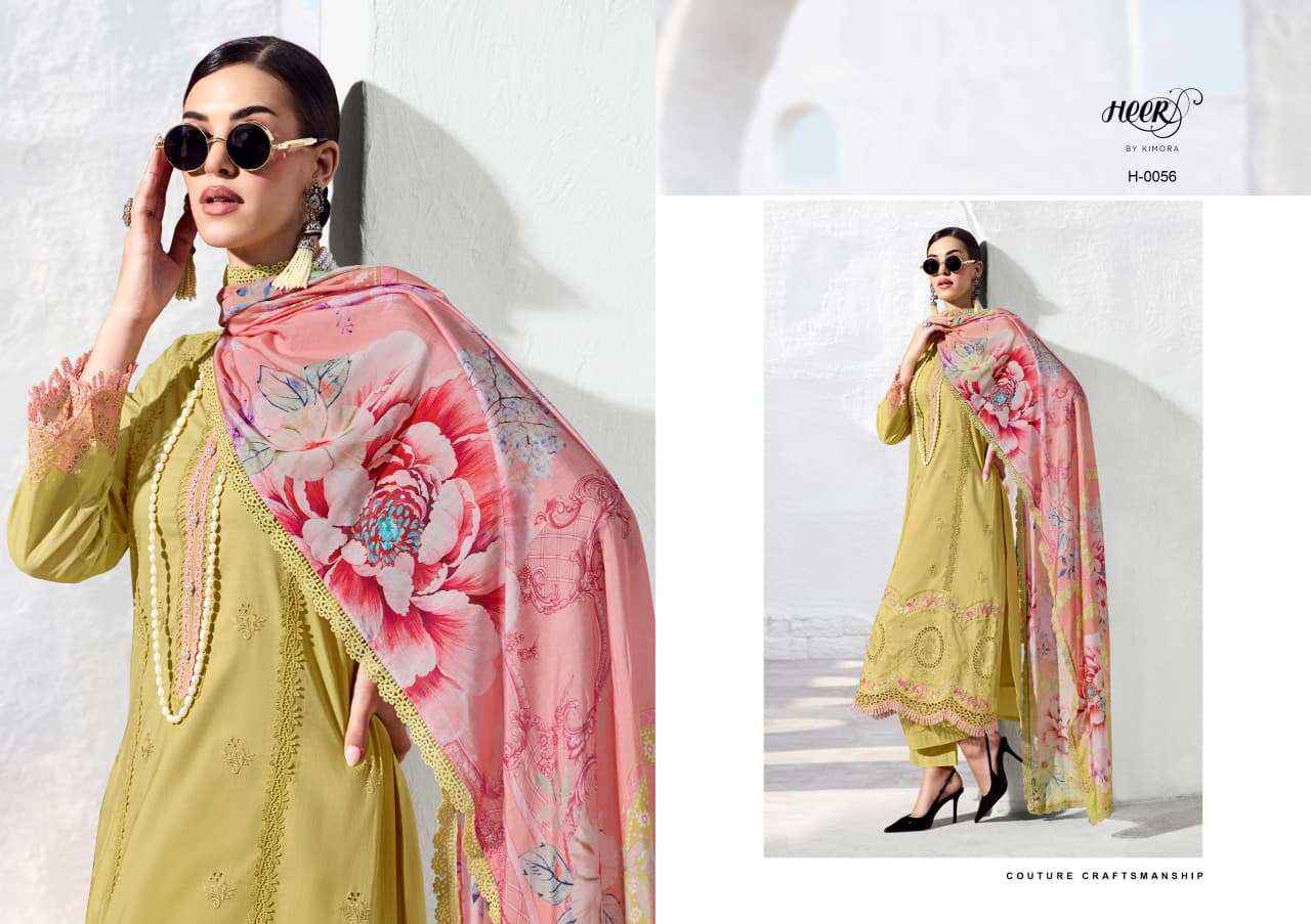 Kimora Heer Stardom Lawn Cotton Dress Material 6 pcs Catalogue