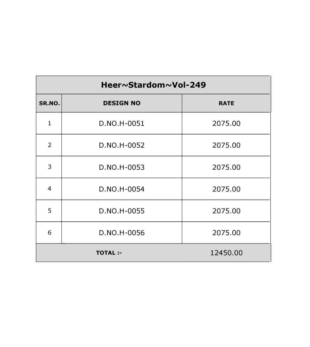 Kimora Heer Stardom Lawn Cotton Dress Material 6 pcs Catalogue