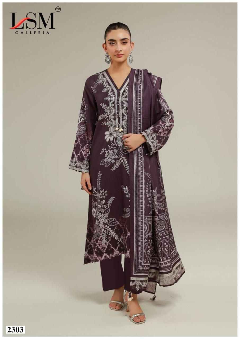 LSM Galleria Parian Dream Vol 23 Readymade Lawn Dress 6 pcs Catalogue