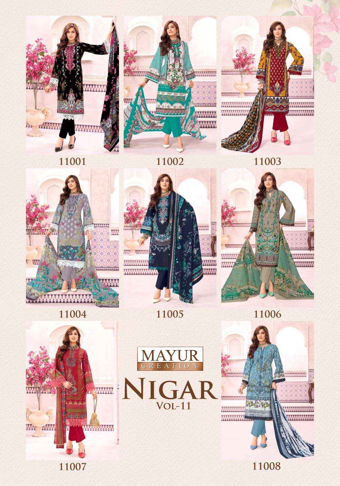 Mayur Creation Nigar Vol 11 Cotton Dress Material 8 pcs Catalogue