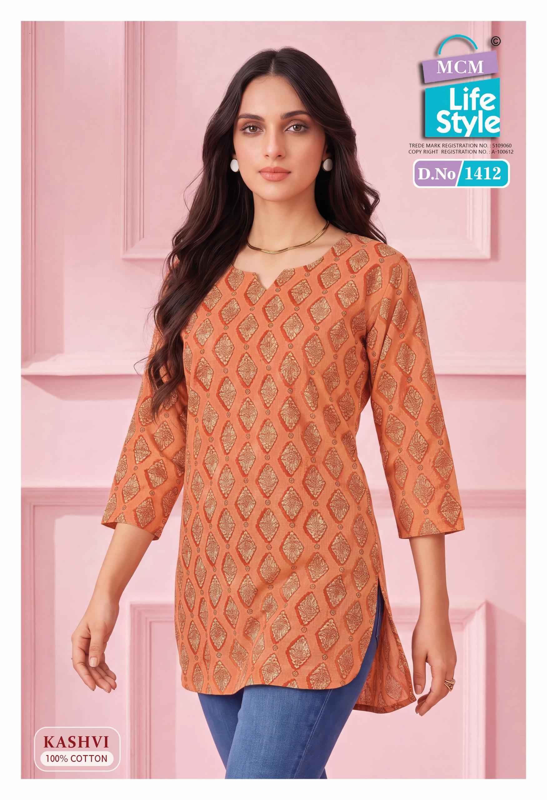 MCM Lifestyle Kashvi Vol 14 Cotton Kurti 10 pcs Catalogue