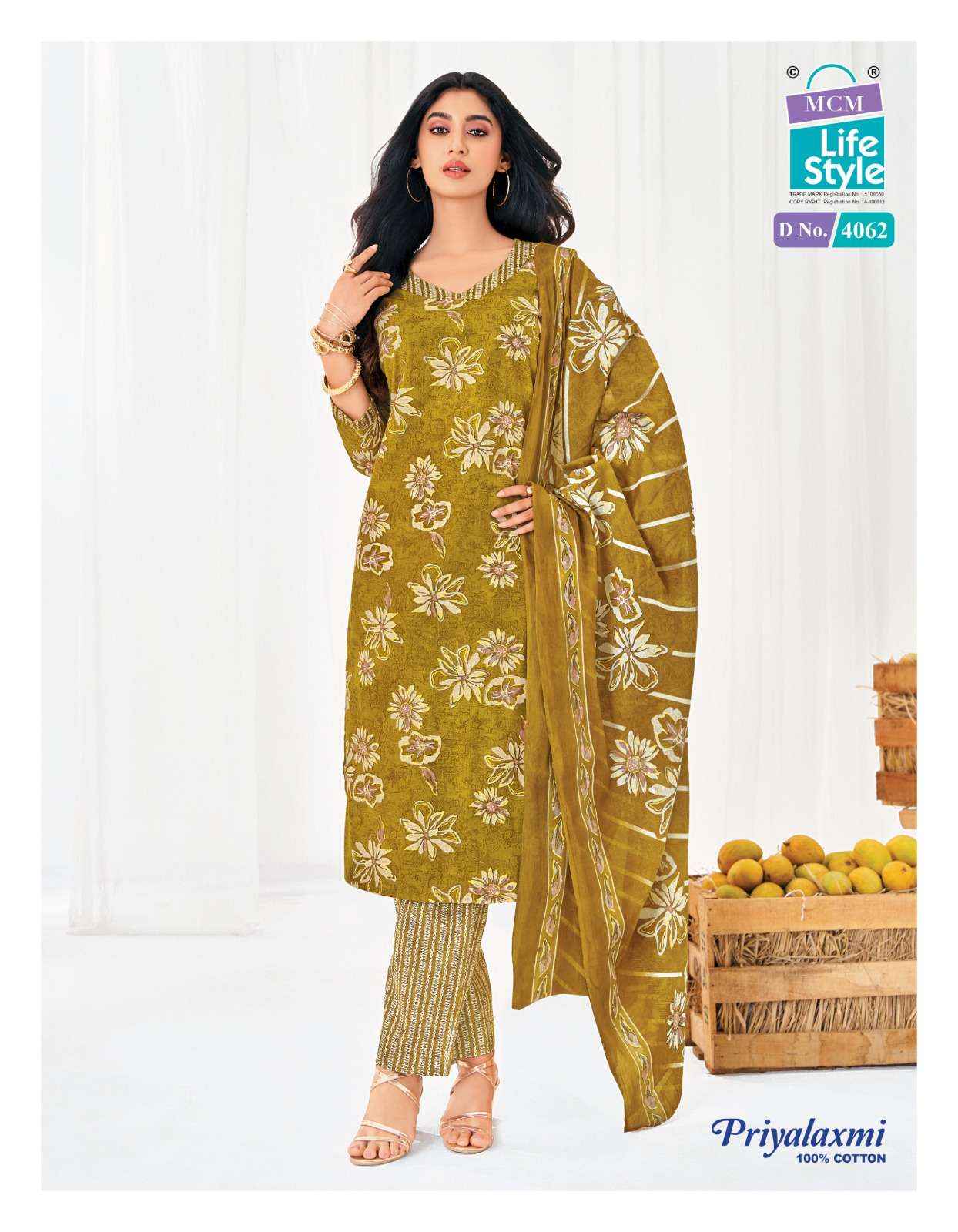 MCM Lifestyle Priyalaxmi Vol 40 Cotton Dress Material 20 pcs Catalogue