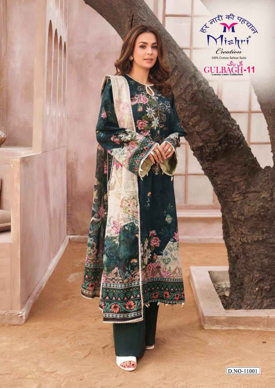 Mishri Creation Gulbagh Vol 11 Lawn Cotton Dress Material 6 pcs Catalogue