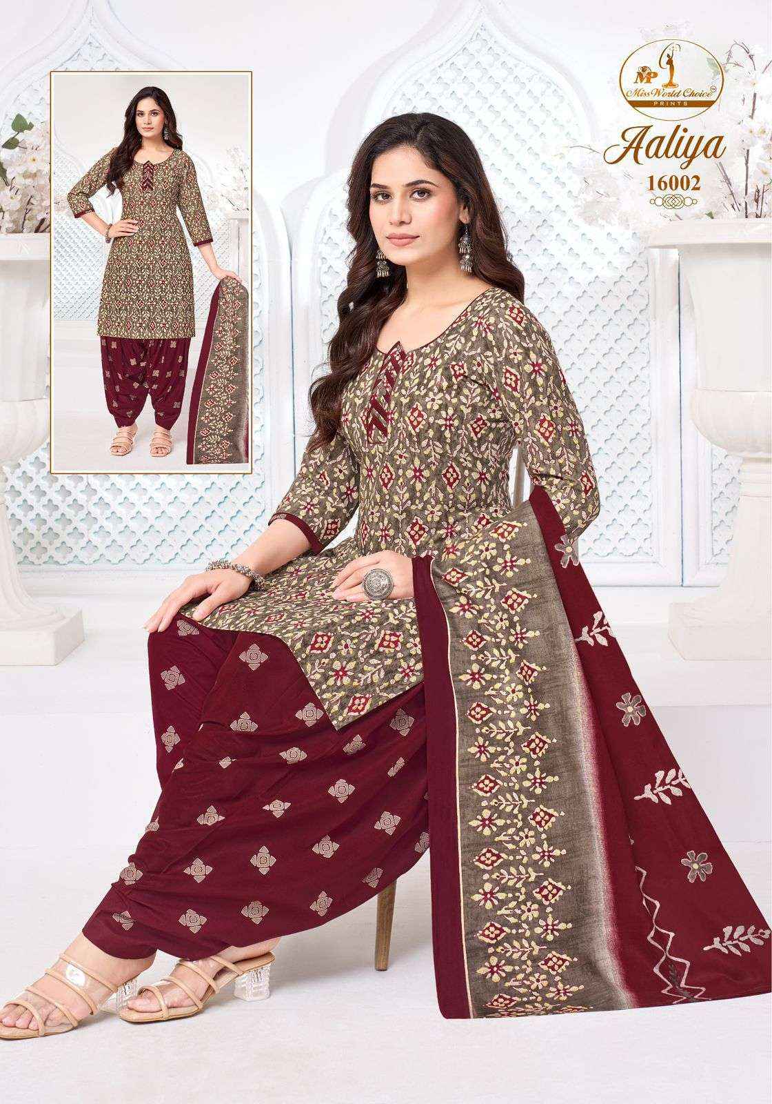 Miss World Choice Aaliya Vol 16 Cotton Dress 10 pcs Catalogue