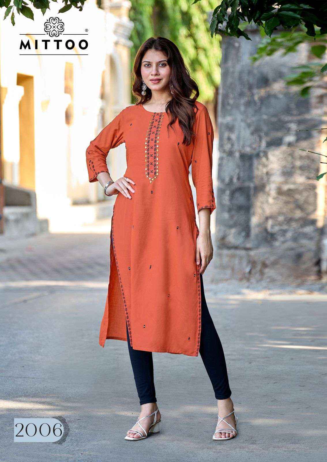 Mittoo Haya Rayon Kurti 6 pcs Catalogue