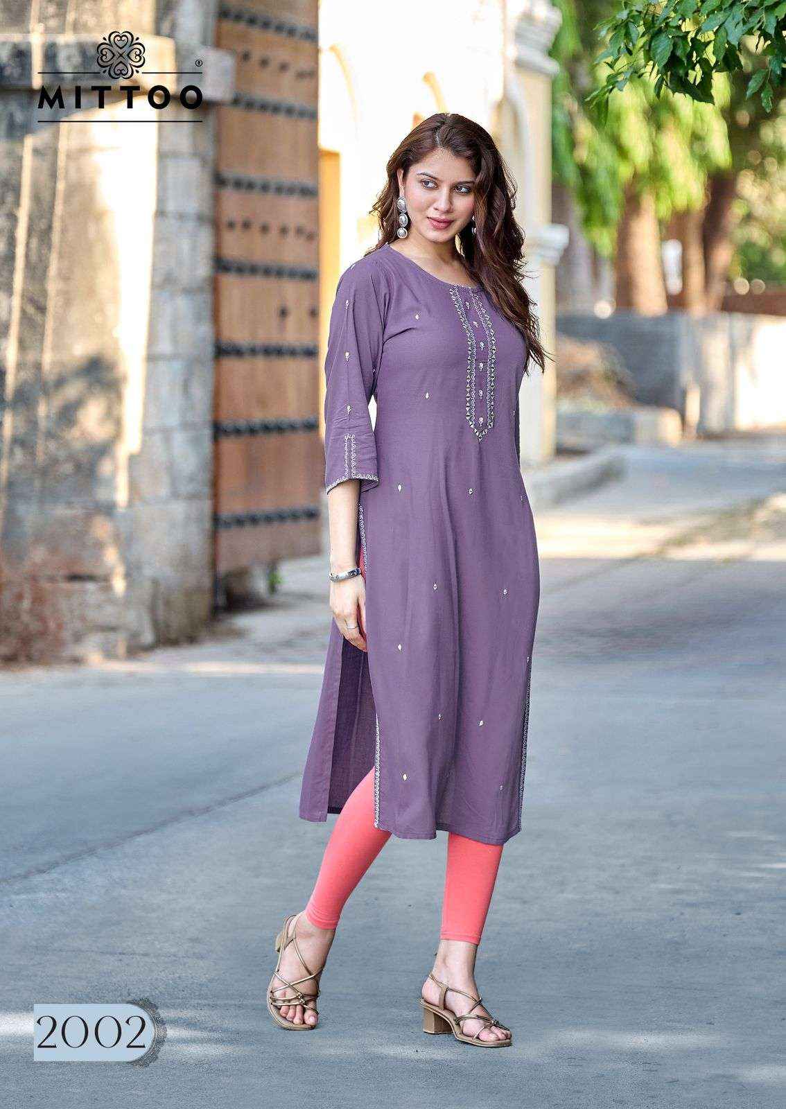 Mittoo Haya Rayon Kurti 6 pcs Catalogue