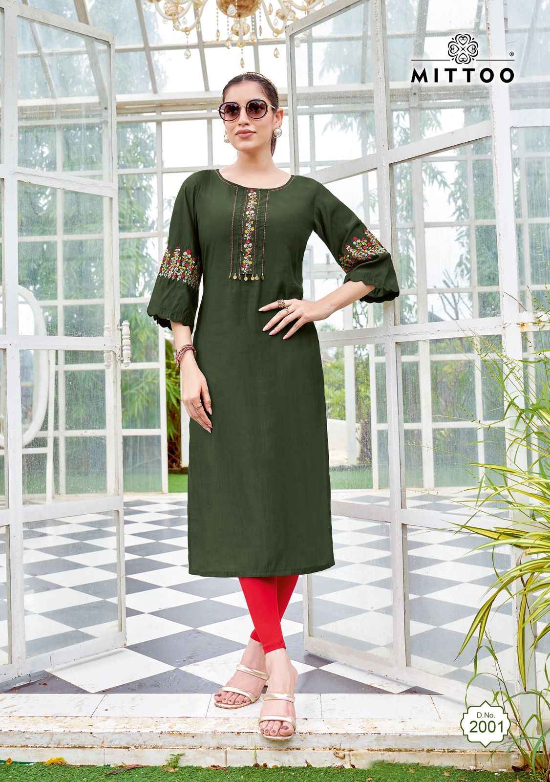 Mittoo Zareena Vol 1 Rayon Kurti 6 pcs Catalogue