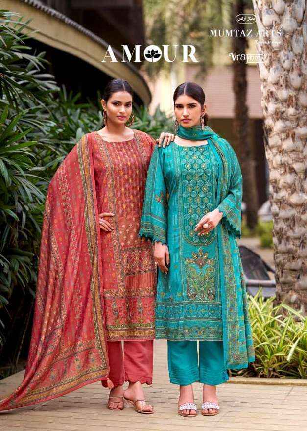 Mumtaz Arts Amour Viscose Muslin Dress Material 6 pcs Catalogue
