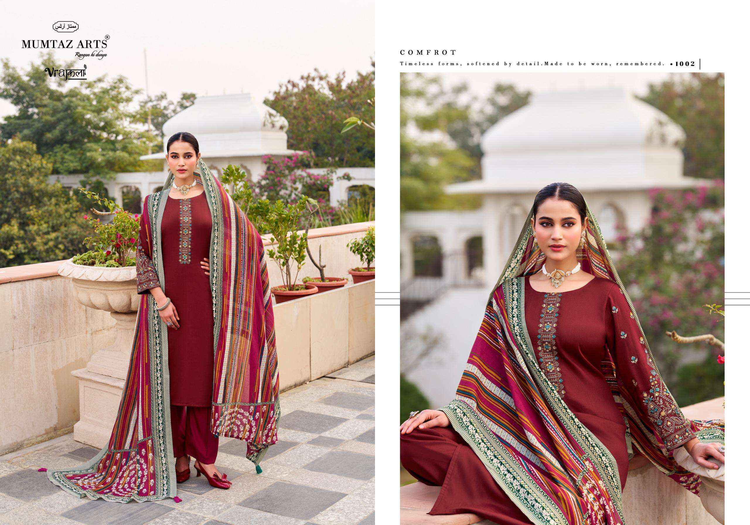 Mumtaz Arts Jamdani Viscose Dress Material 6 pcs Catalogue