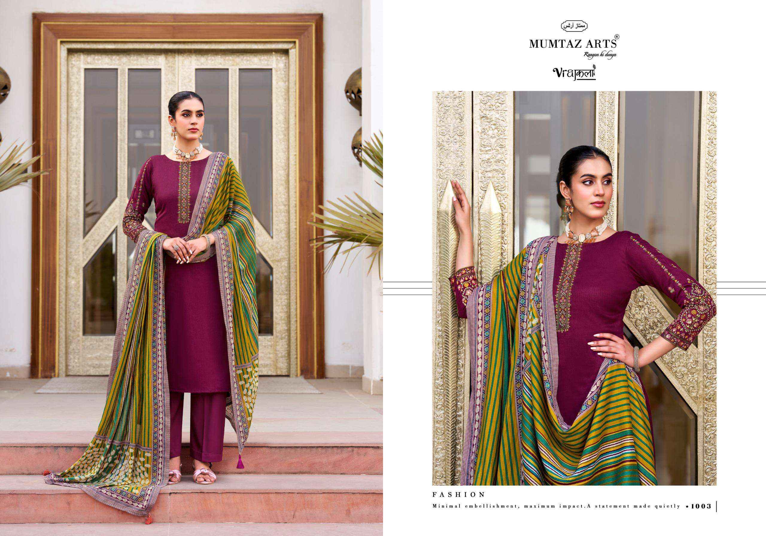 Mumtaz Arts Jamdani Viscose Dress Material 6 pcs Catalogue