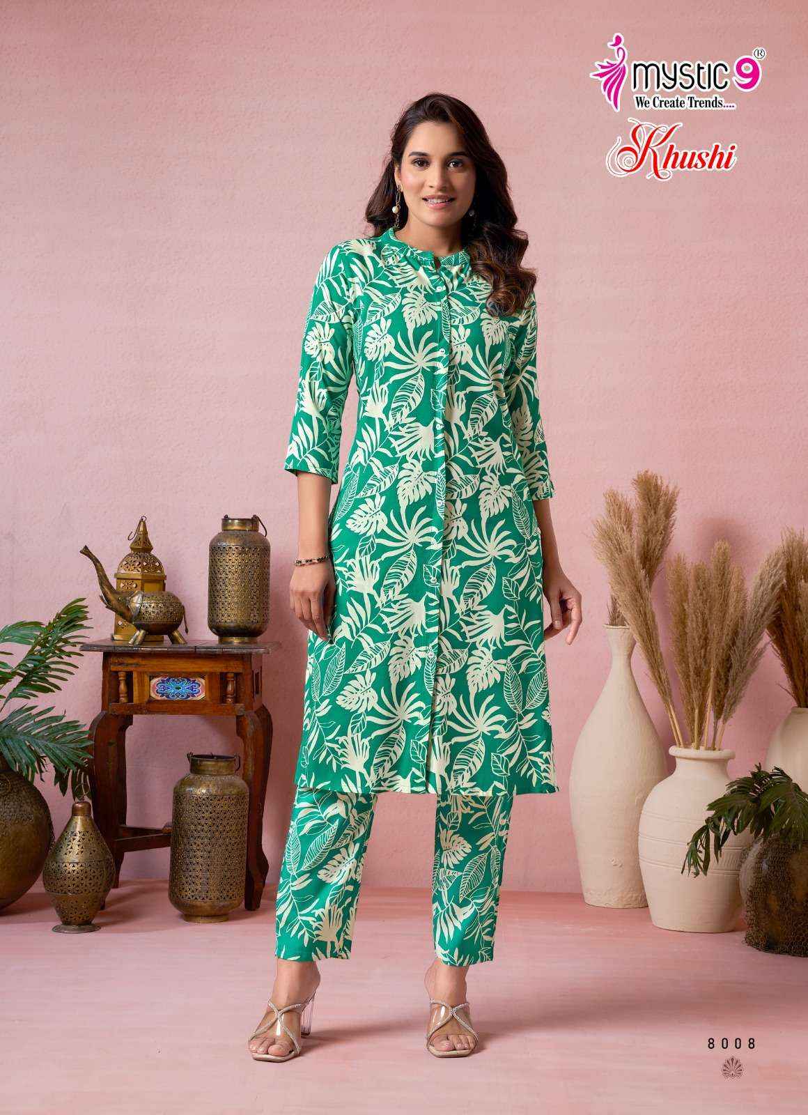 Mystic 9 Khushi Vol 8 Viscouse Co Ord Set 10 pcs Catalogue