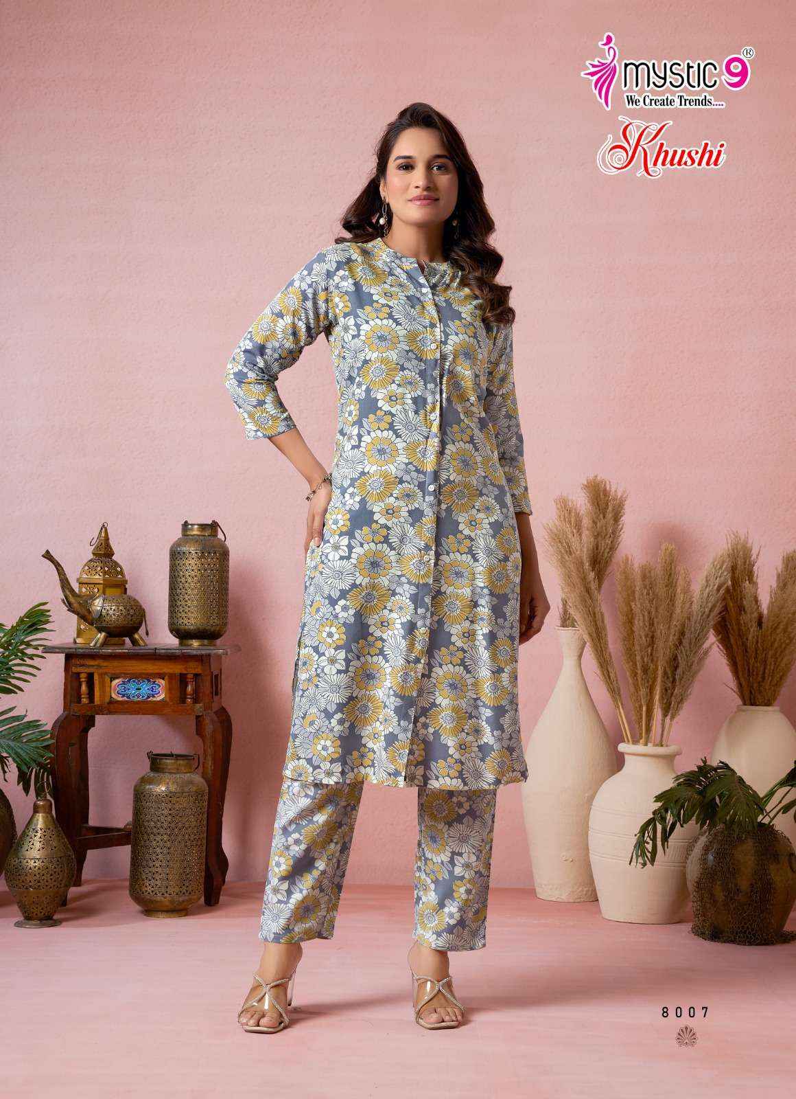 Mystic 9 Khushi Vol 8 Viscouse Co Ord Set 10 pcs Catalogue