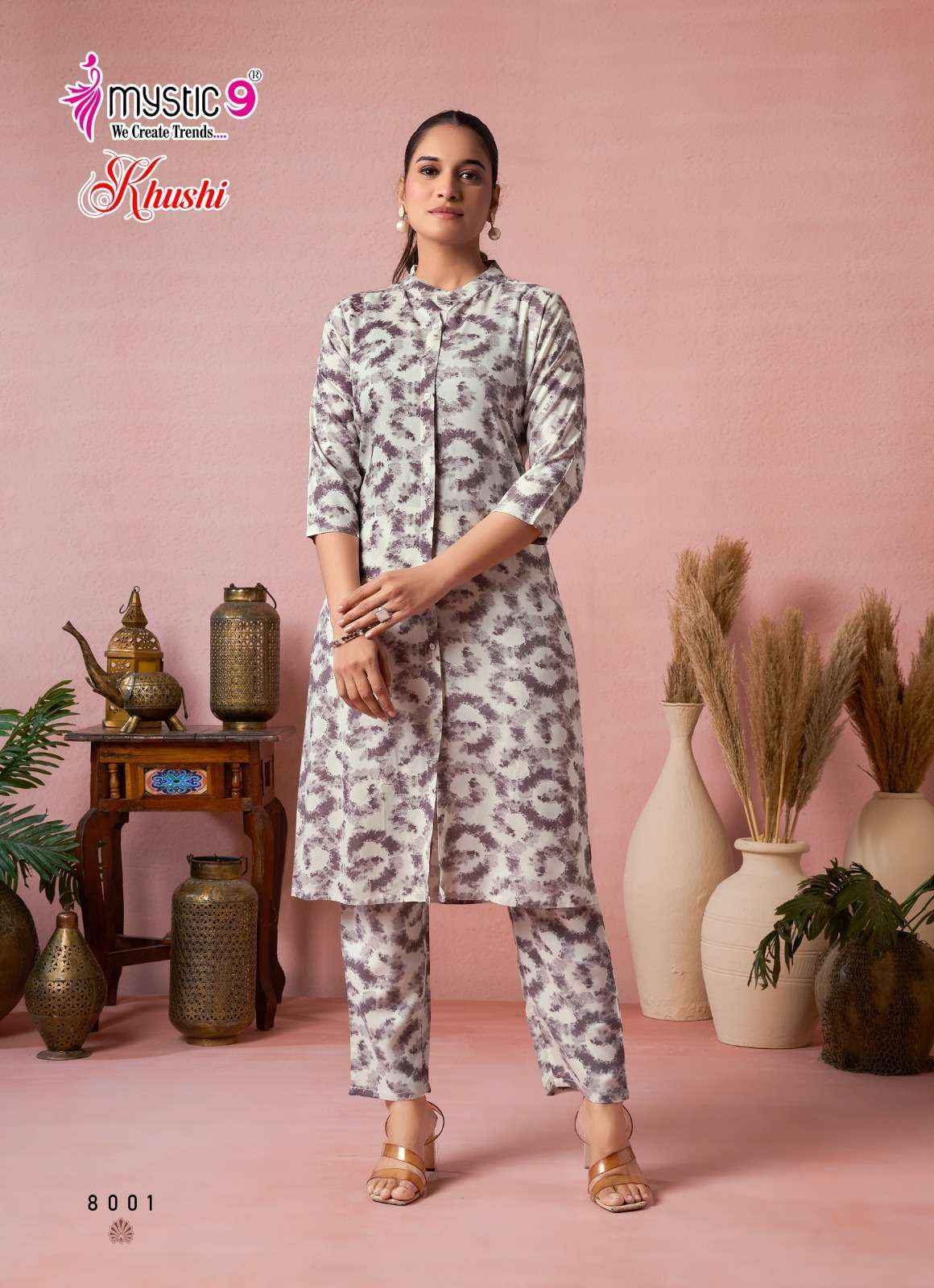 Mystic 9 Khushi Vol 8 Viscouse Co Ord Set 10 pcs Catalogue