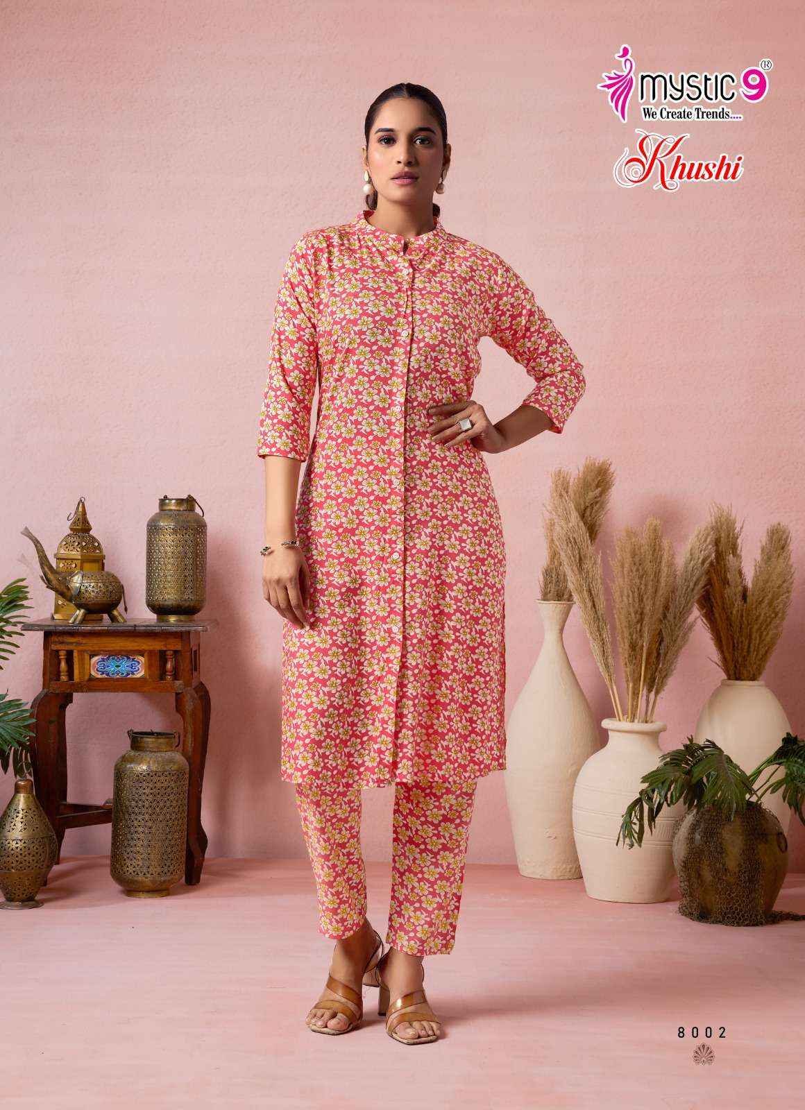 Mystic 9 Khushi Vol 8 Viscouse Co Ord Set 10 pcs Catalogue