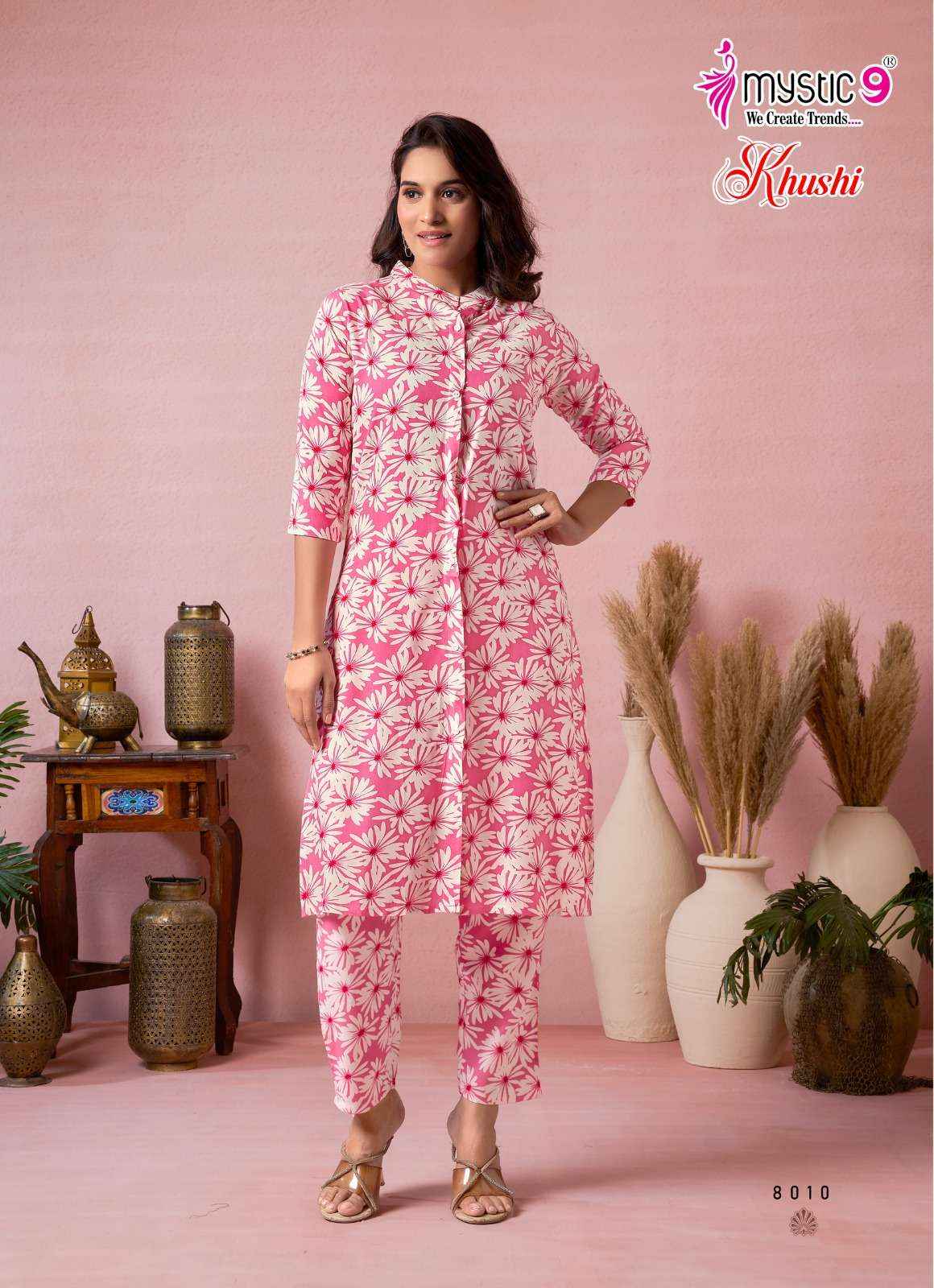 Mystic 9 Khushi Vol 8 Viscouse Co Ord Set 10 pcs Catalogue