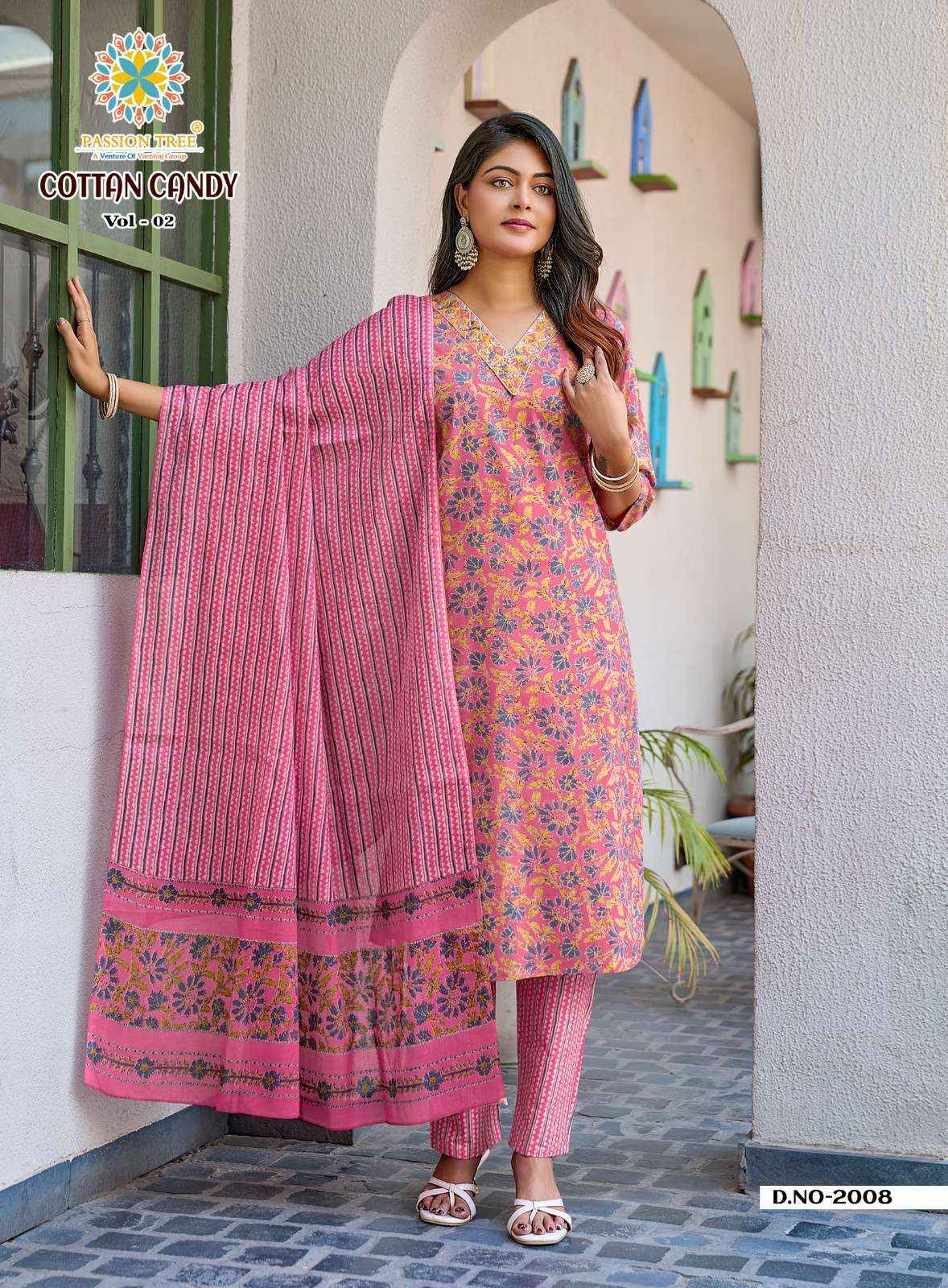 Passion Tree Cotton Candy Vol 2 Cotton Kurti Combo 8 pcs Catalogue