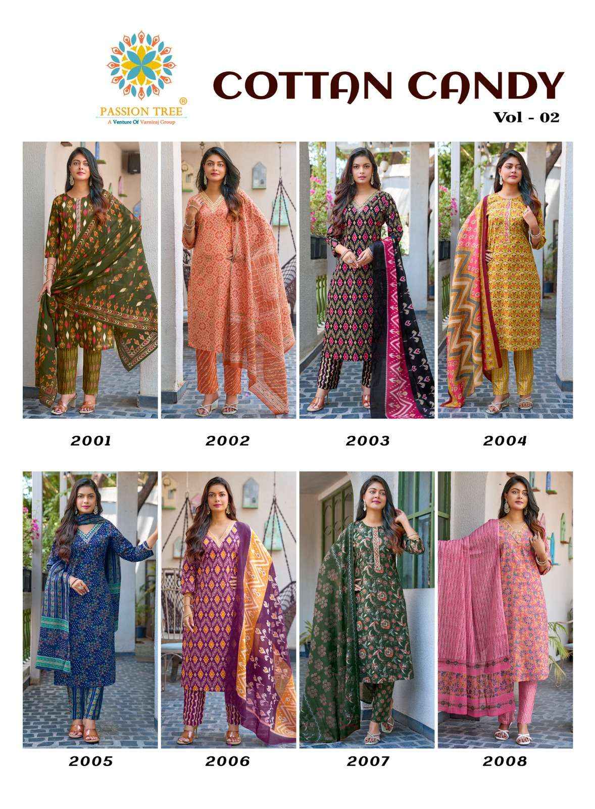 Passion Tree Cotton Candy Vol 2 Cotton Kurti Combo 8 pcs Catalogue