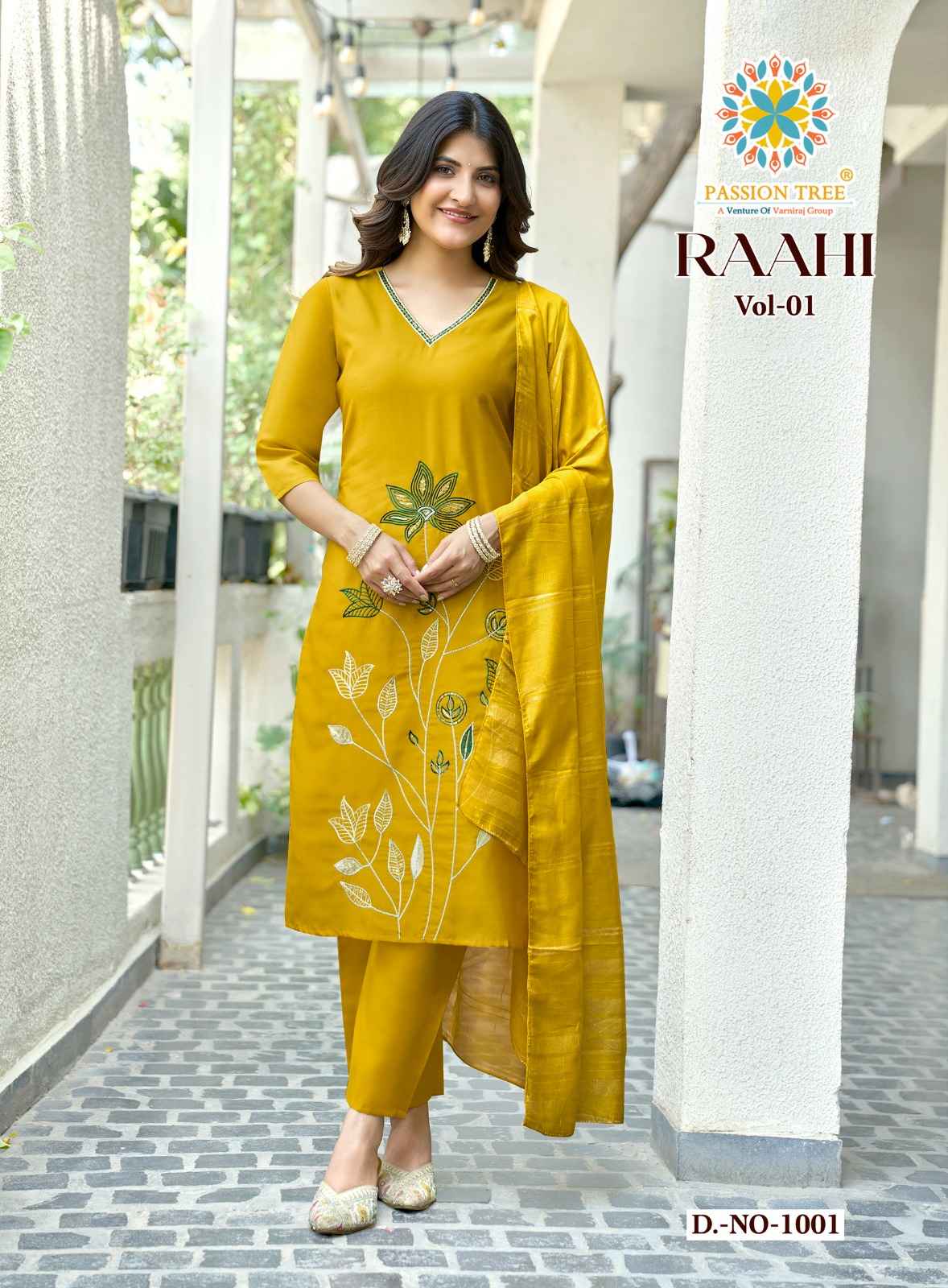 Passion Tree Raahi Vol 1 Roman Silk Kurti Combo 8 pcs Catalogue