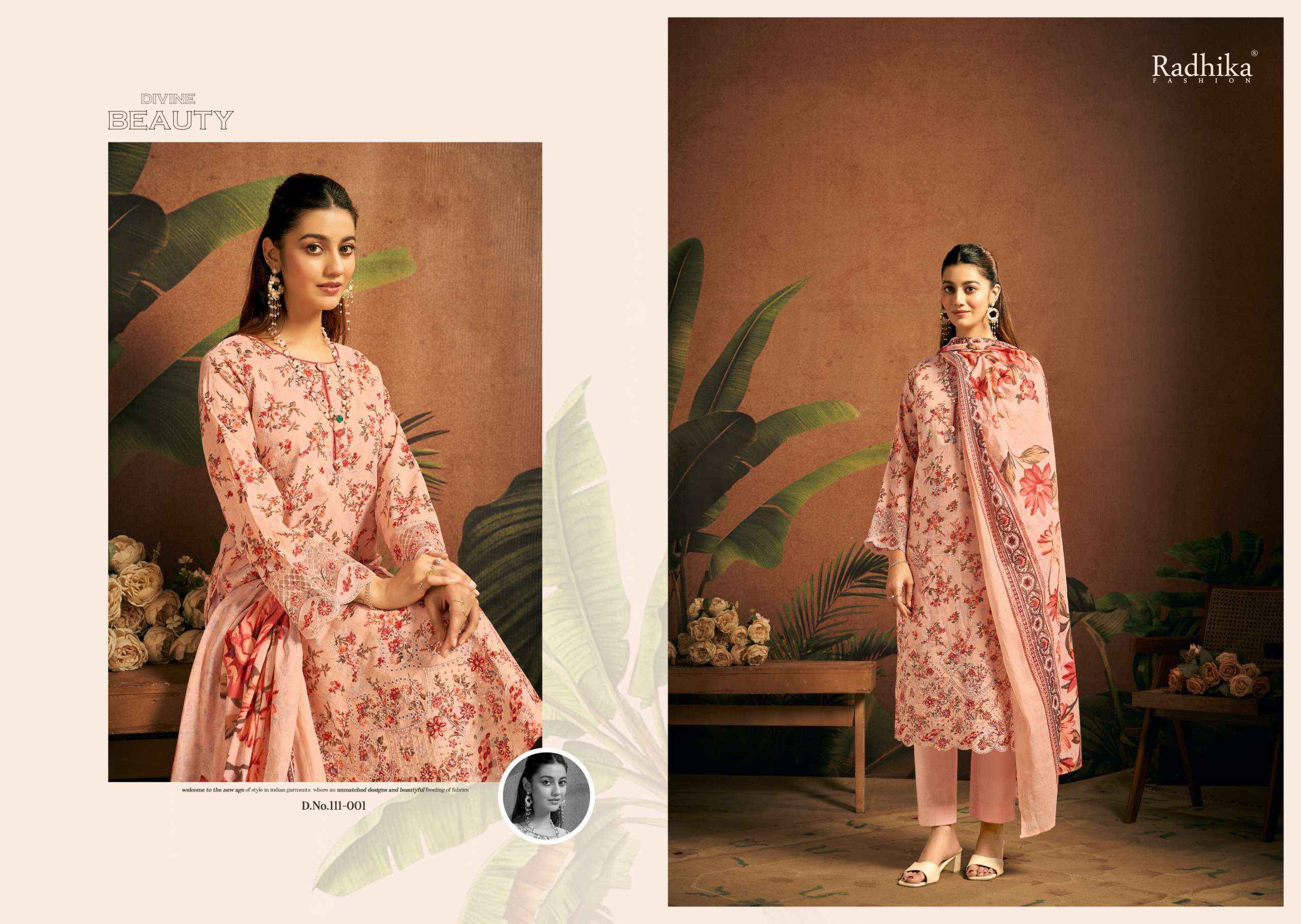 Radhika Fashion Azara Saira Lawn Cotton Dress Material 6 pcs Catalogue