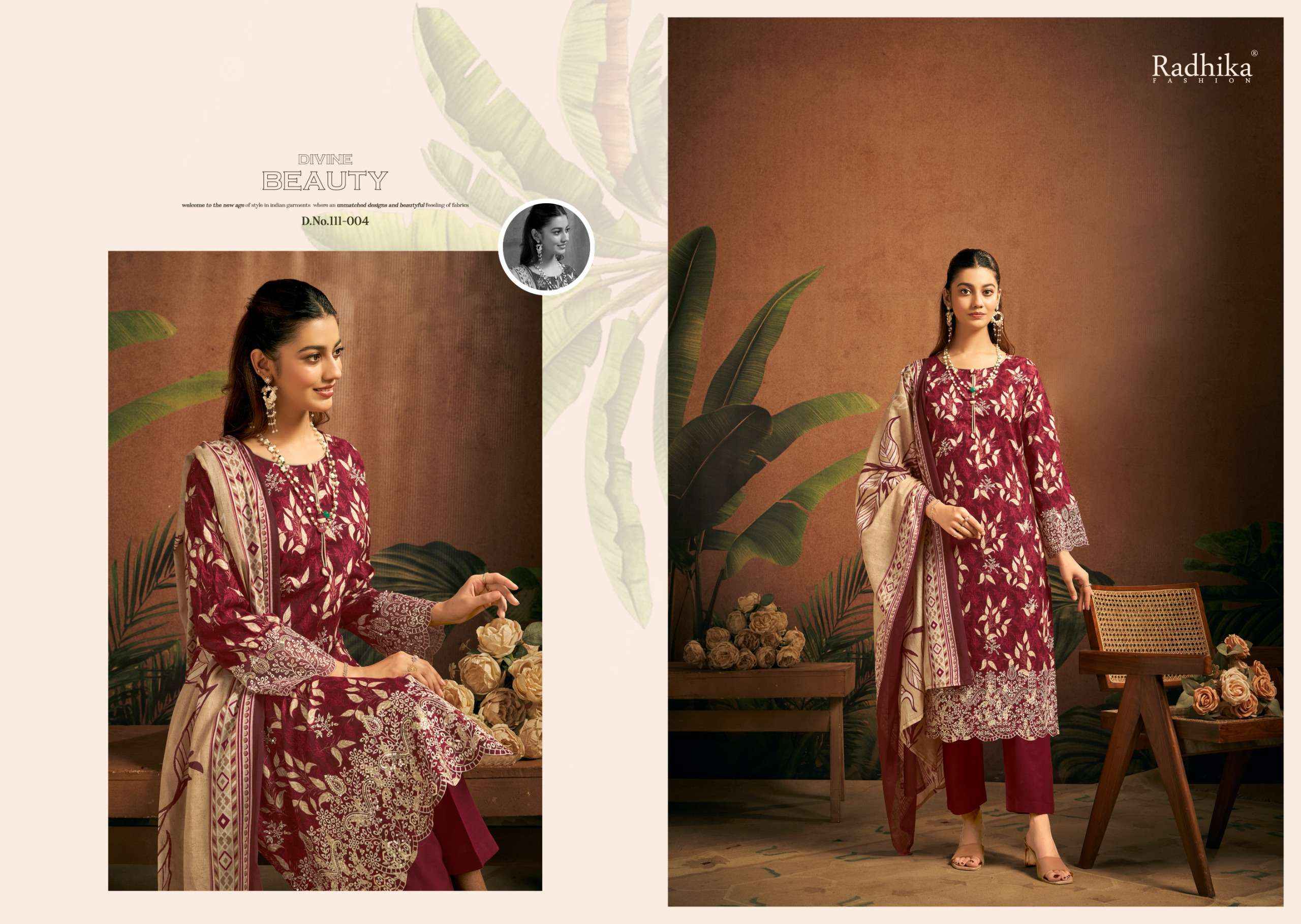 Radhika Fashion Azara Saira Lawn Cotton Dress Material 6 pcs Catalogue