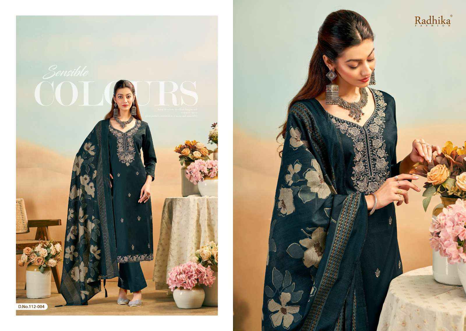 Radhika Fashion Azara Shafinaz Jam Cotton Dress Material 6 pcs Catalogue