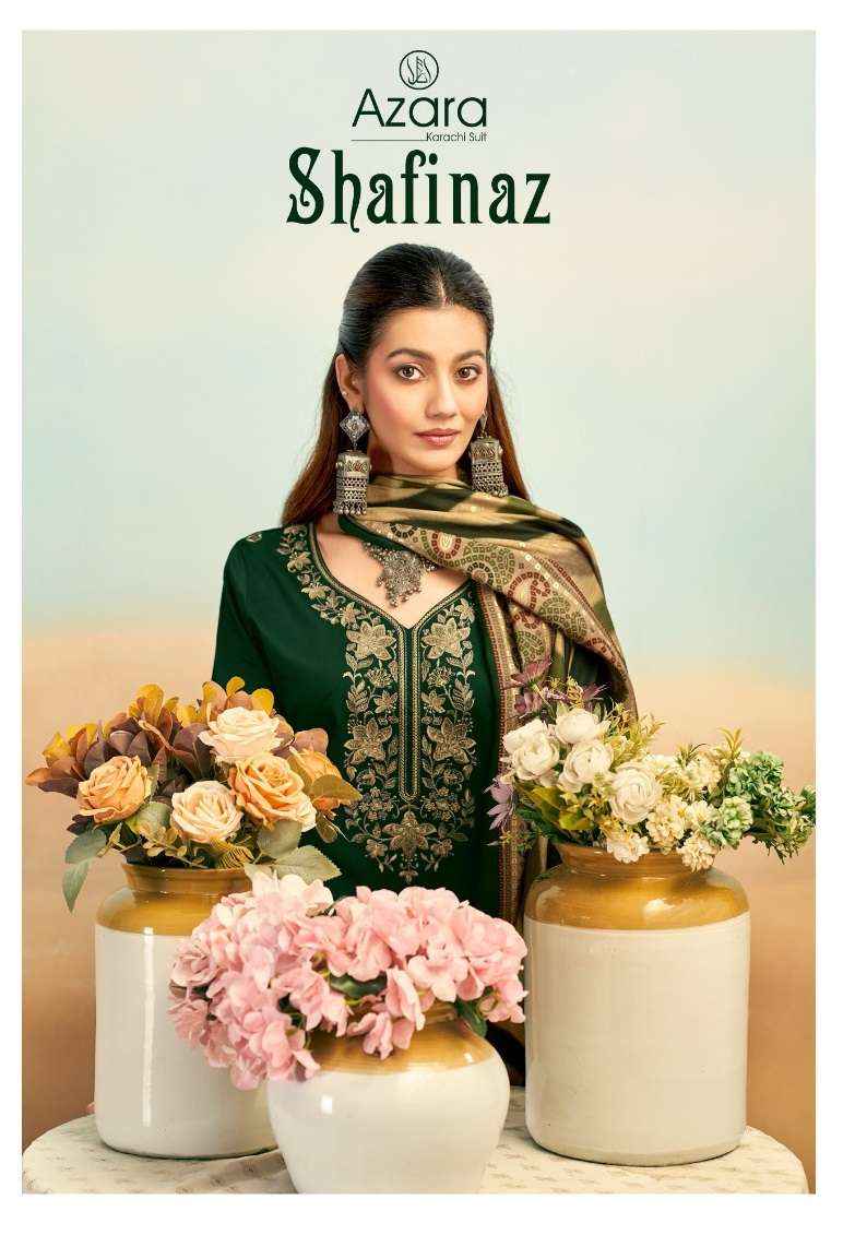 Radhika Fashion Azara Shafinaz Jam Cotton Dress Material 6 pcs Catalogue