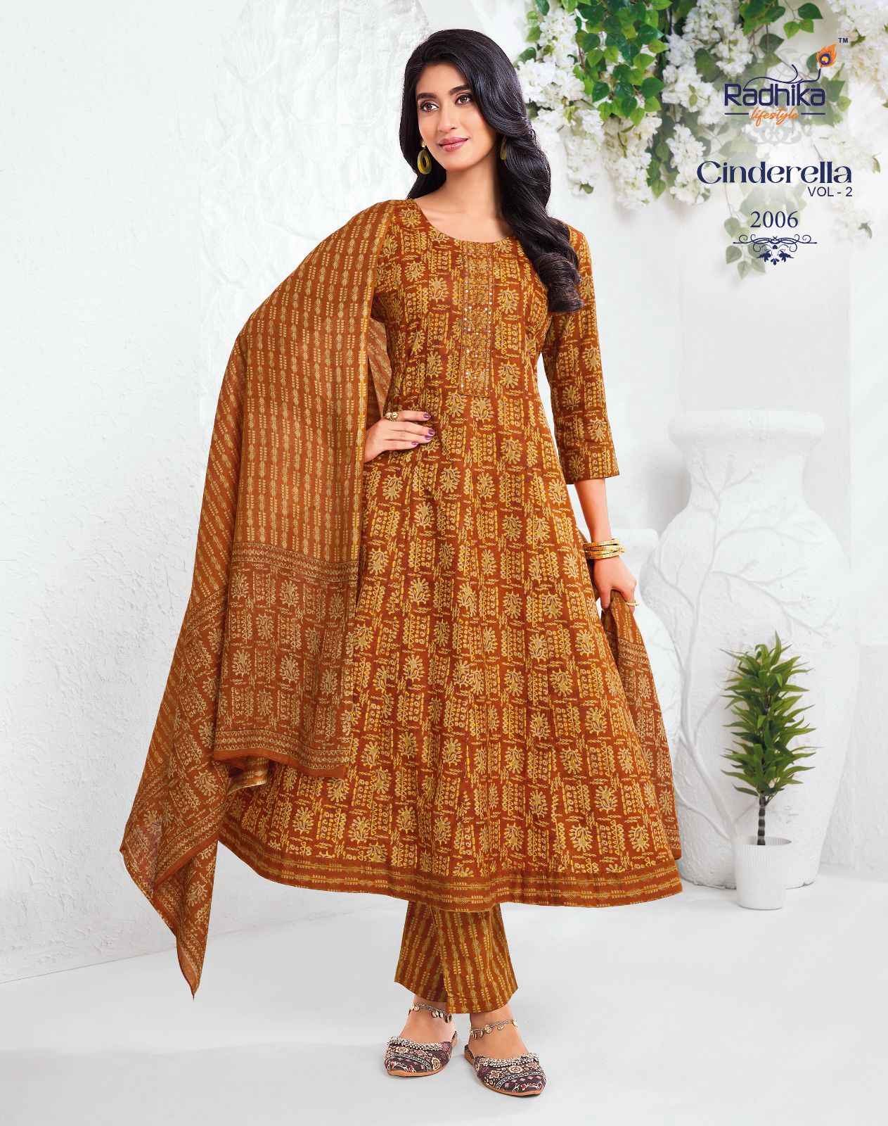 Radhika Lifestyle Cindrella Vol 2 Cotton Kurti Combo 8 pcs Catalogue