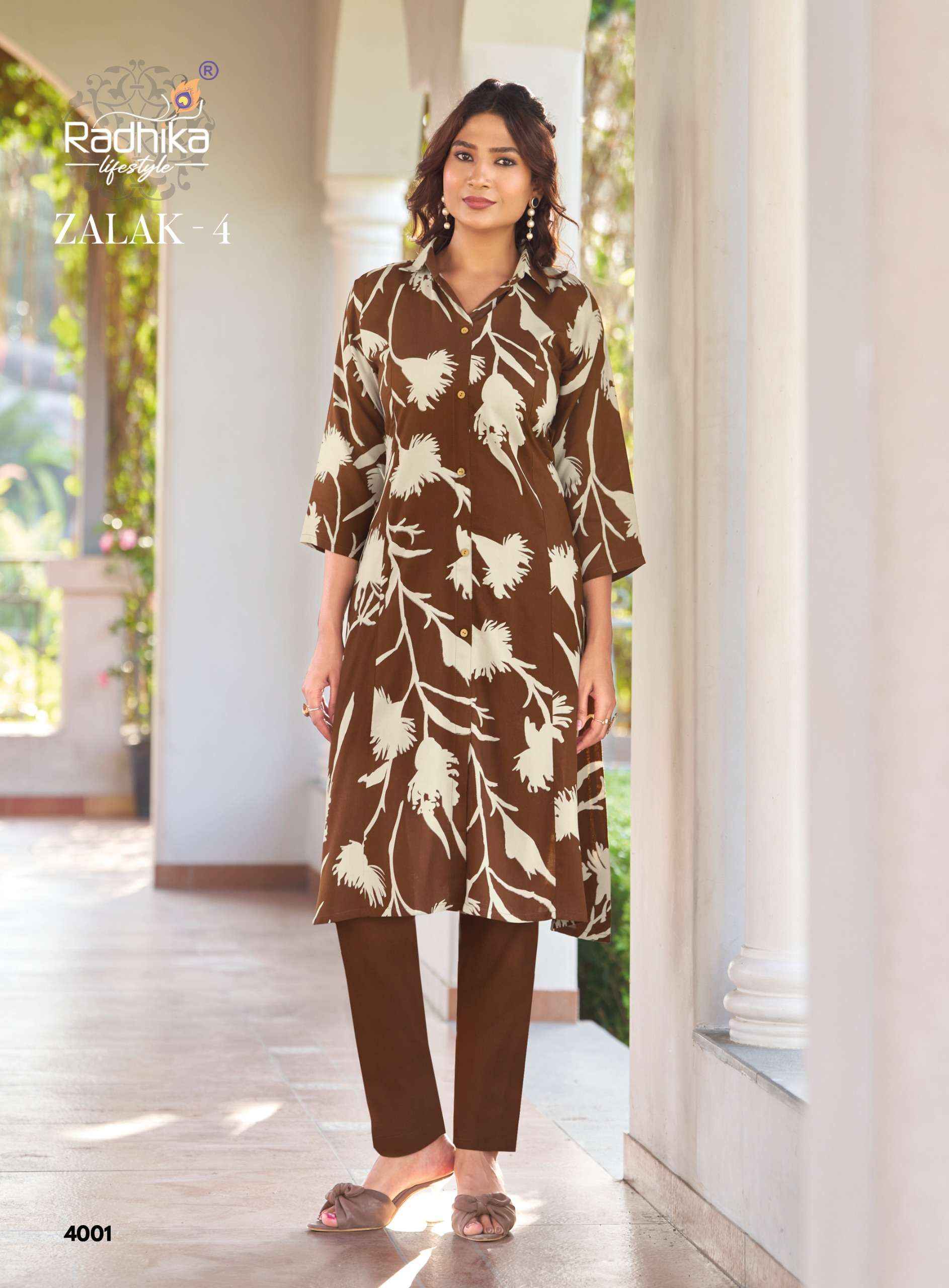 Radhika Lifestyle Zalak Vol 4 Rayon Co ord Set 8 pcs Catalogue