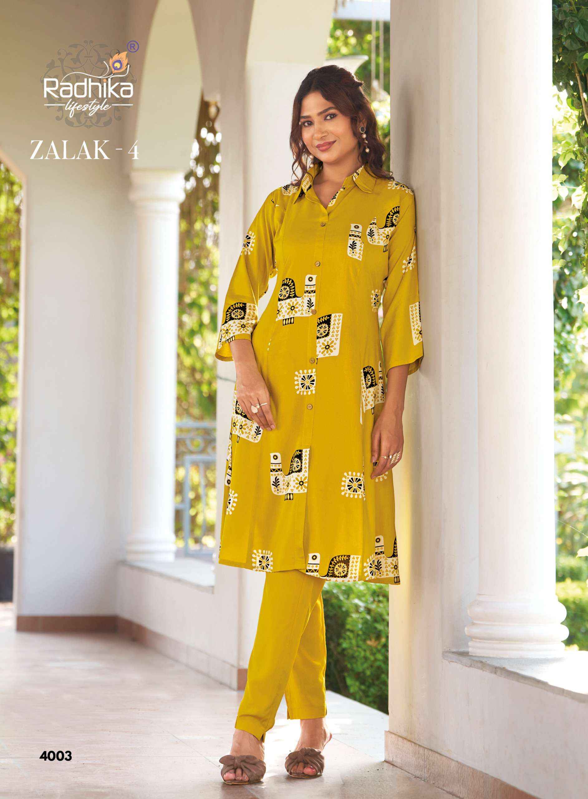 Radhika Lifestyle Zalak Vol 4 Rayon Co ord Set 8 pcs Catalogue