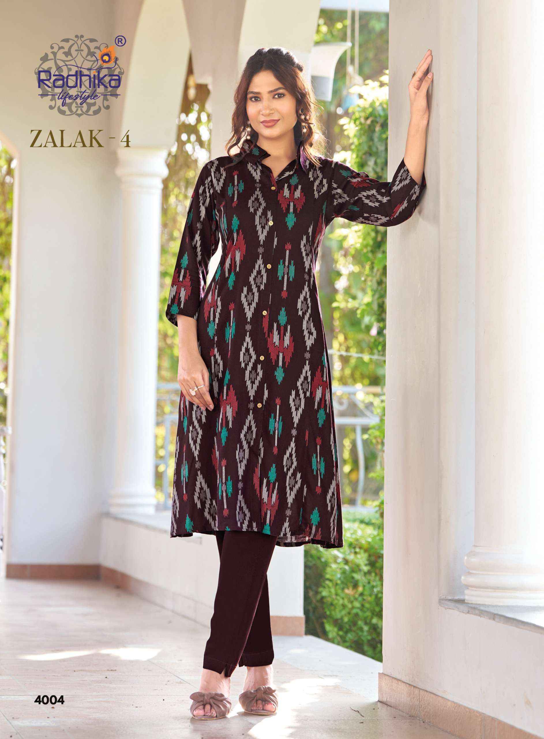 Radhika Lifestyle Zalak Vol 4 Rayon Co ord Set 8 pcs Catalogue