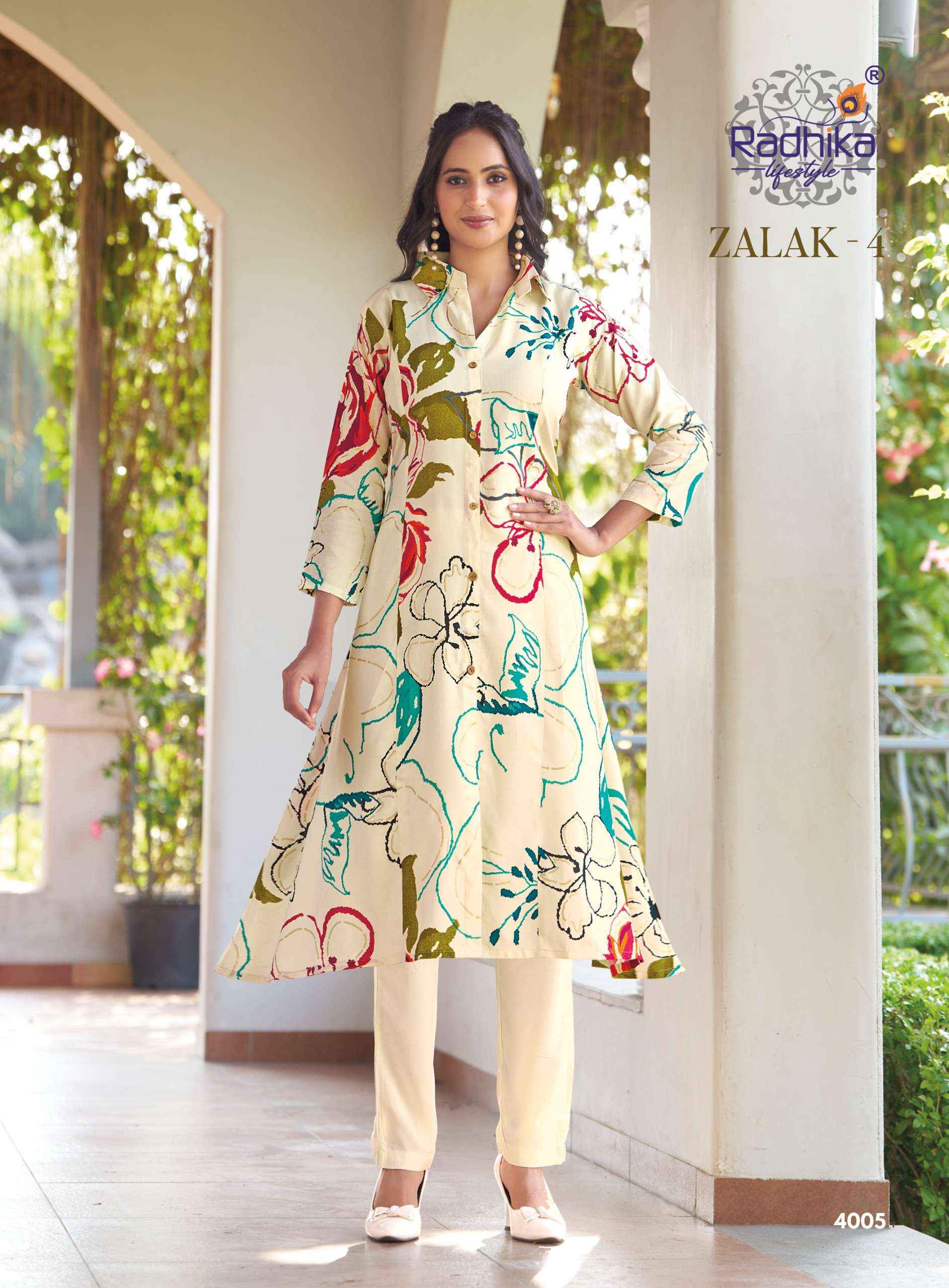 Radhika Lifestyle Zalak Vol 4 Rayon Co ord Set 8 pcs Catalogue