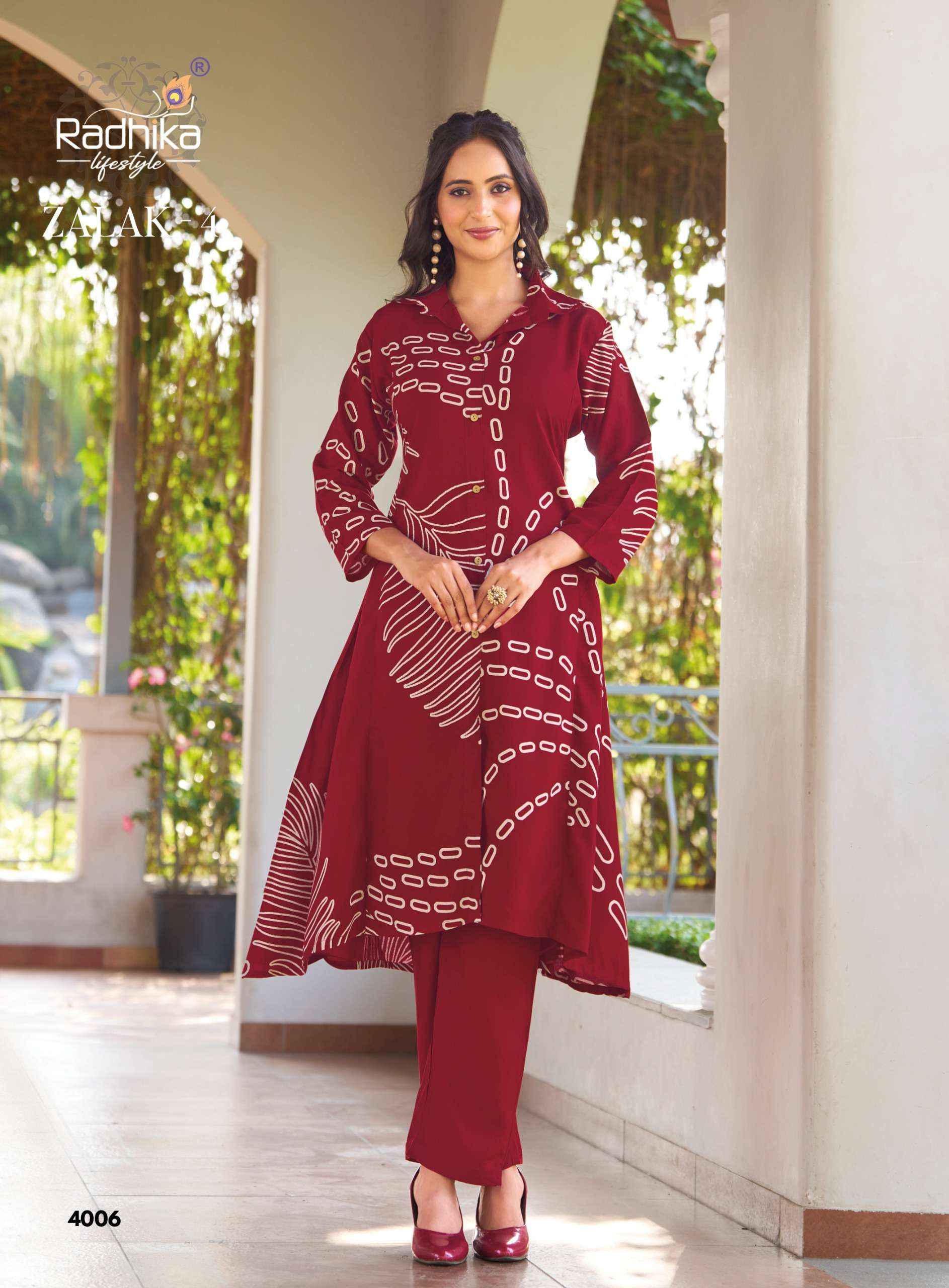 Radhika Lifestyle Zalak Vol 4 Rayon Co ord Set 8 pcs Catalogue