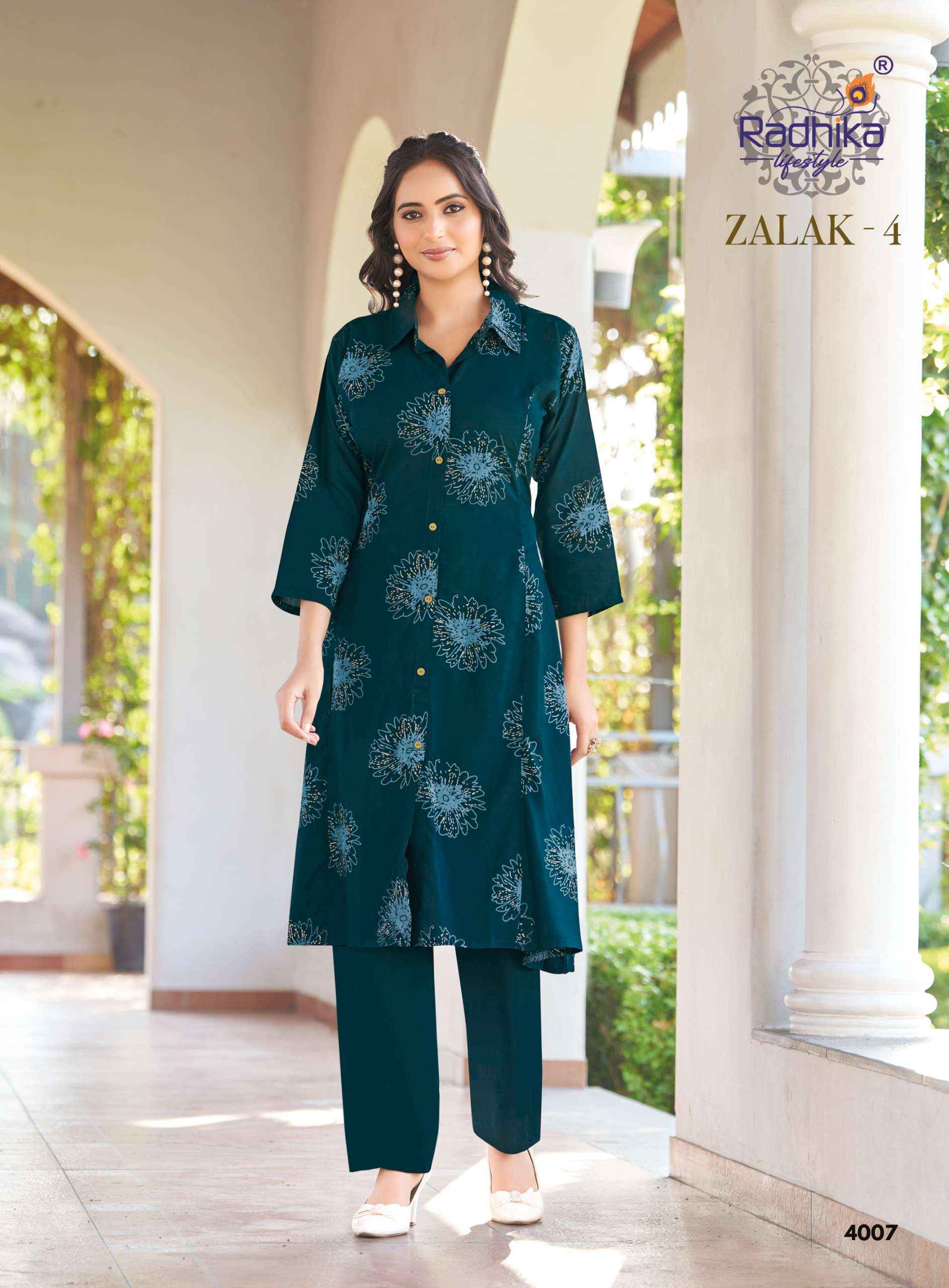 Radhika Lifestyle Zalak Vol 4 Rayon Co ord Set 8 pcs Catalogue