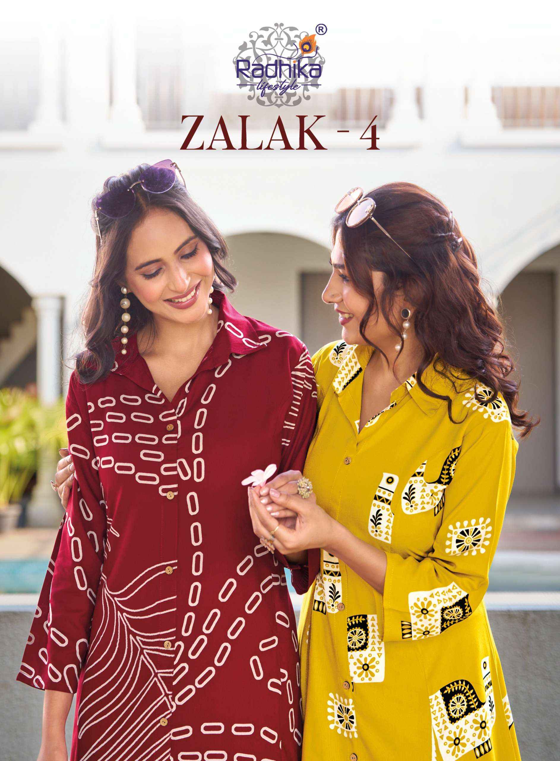 Radhika Lifestyle Zalak Vol 4 Rayon Co ord Set 8 pcs Catalogue
