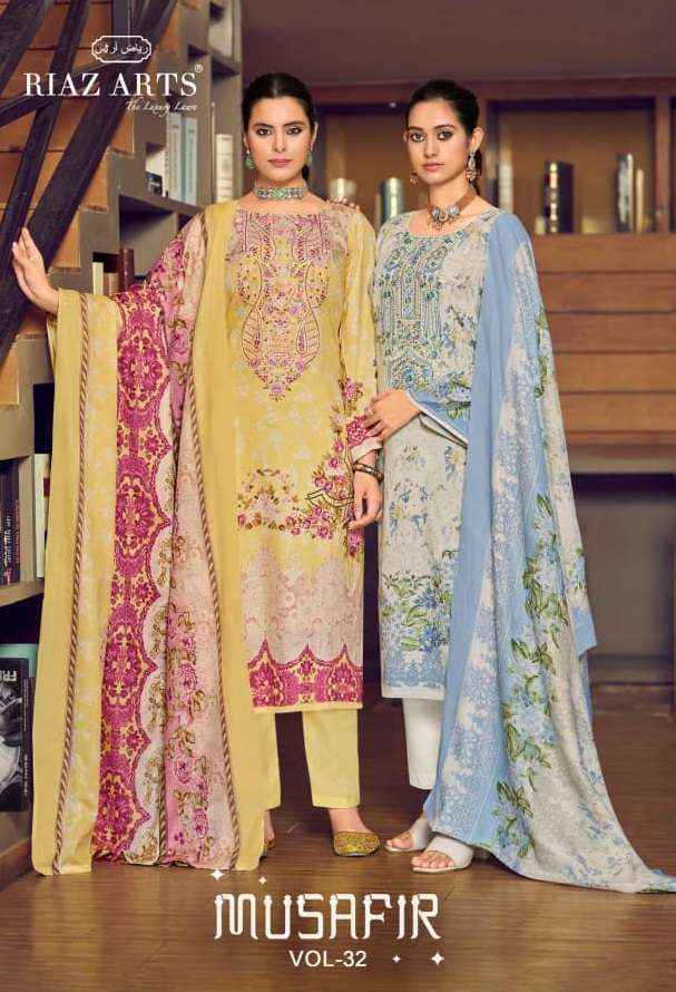 Riaz Arts Musafir Vol 32 Cotton Dress Material 6 pcs Catalogue
