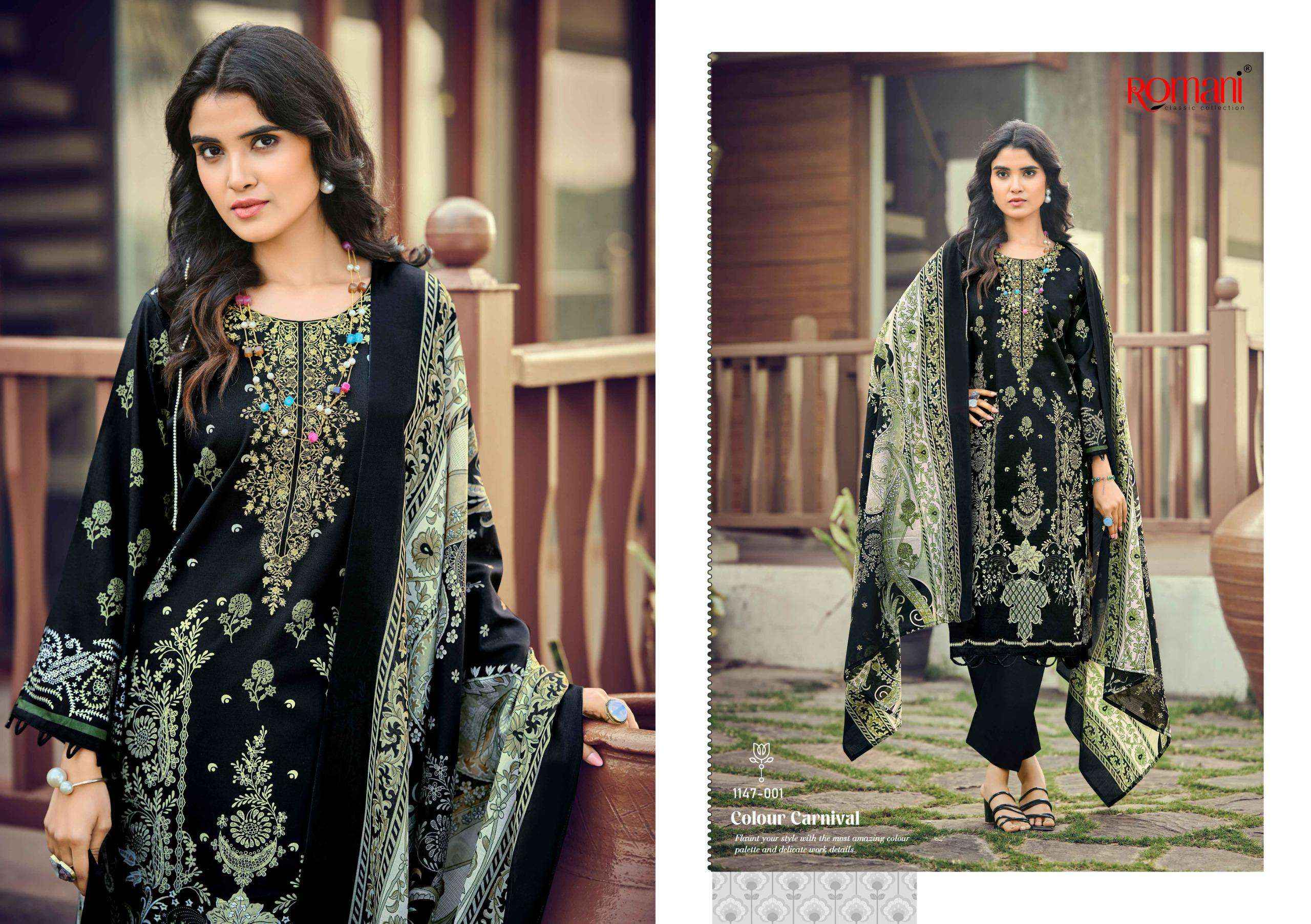 Romani Needle Wonder Vol 12 Cotton Dress Material 8 pcs Catalogue