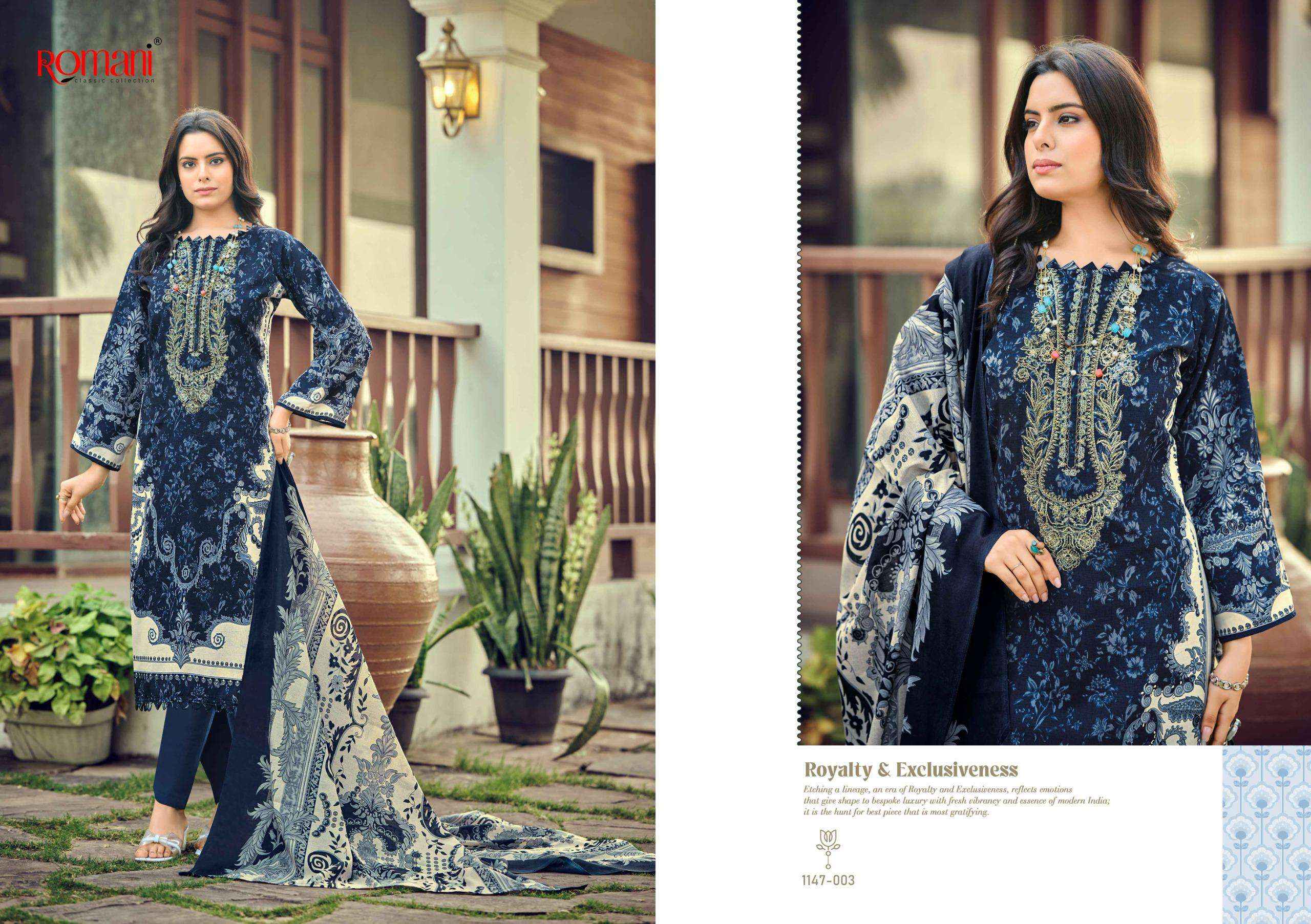 Romani Needle Wonder Vol 12 Cotton Dress Material 8 pcs Catalogue