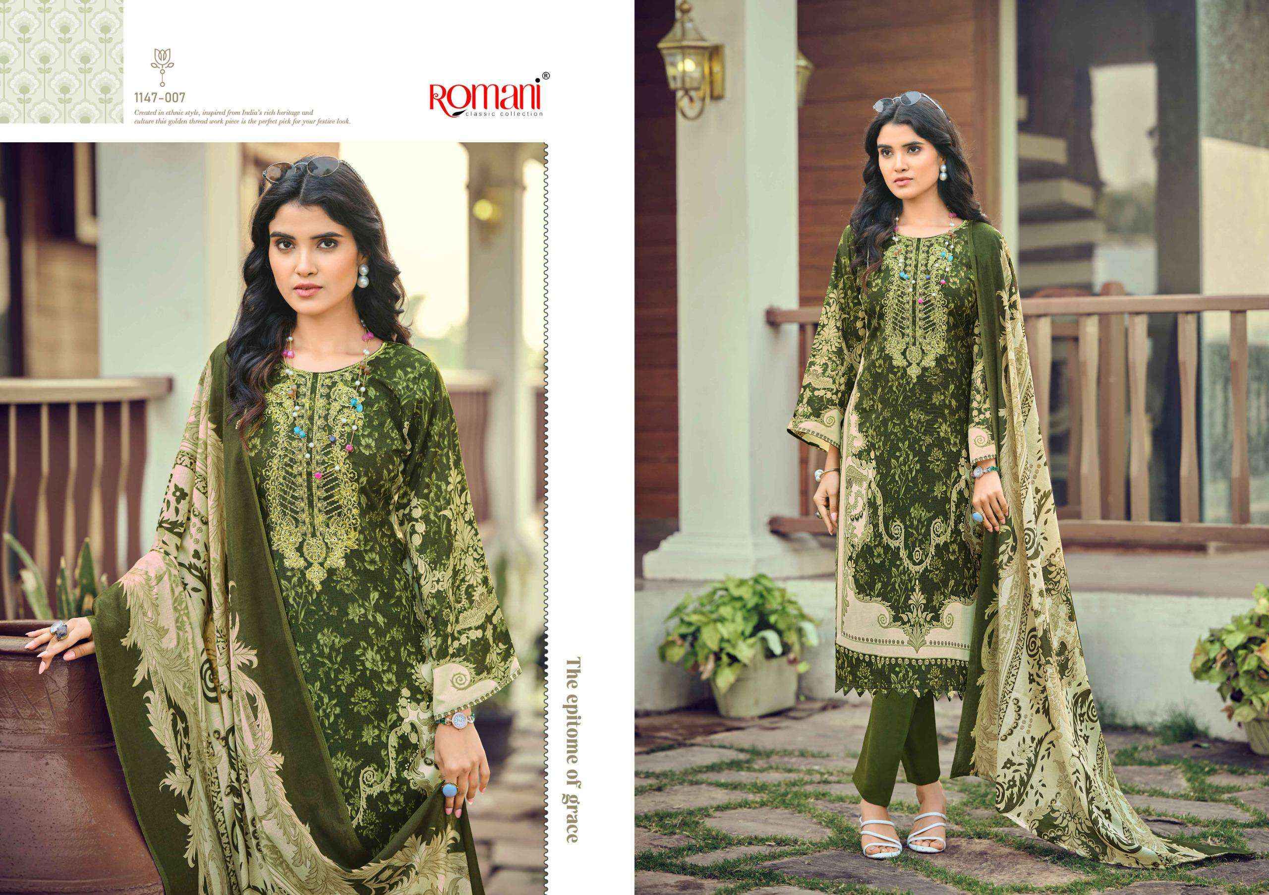 Romani Needle Wonder Vol 12 Cotton Dress Material 8 pcs Catalogue