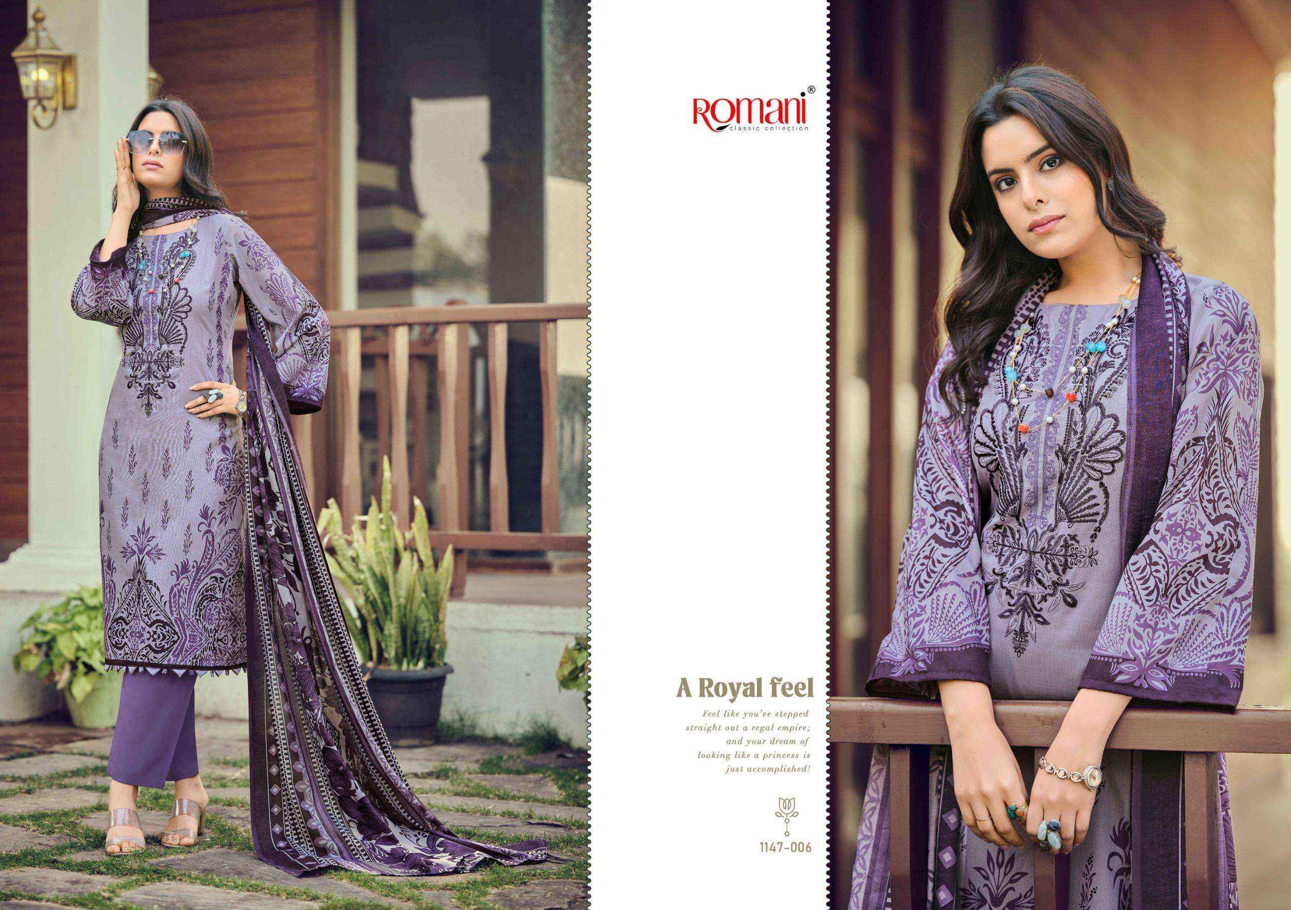 Romani Needle Wonder Vol 12 Cotton Dress Material 8 pcs Catalogue