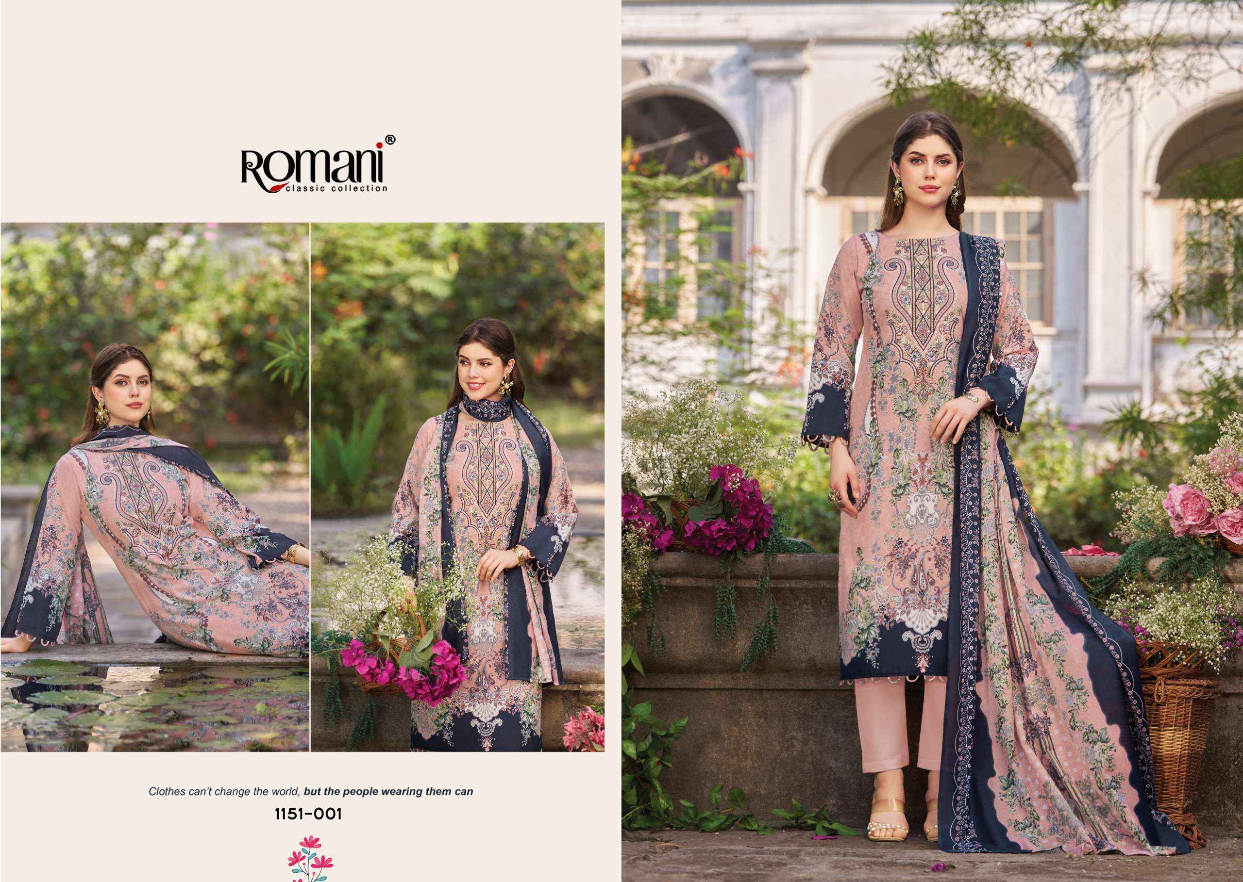Romani Needle Wonder Vol 13 Cotton Dress Material 8 pcs Catalogue