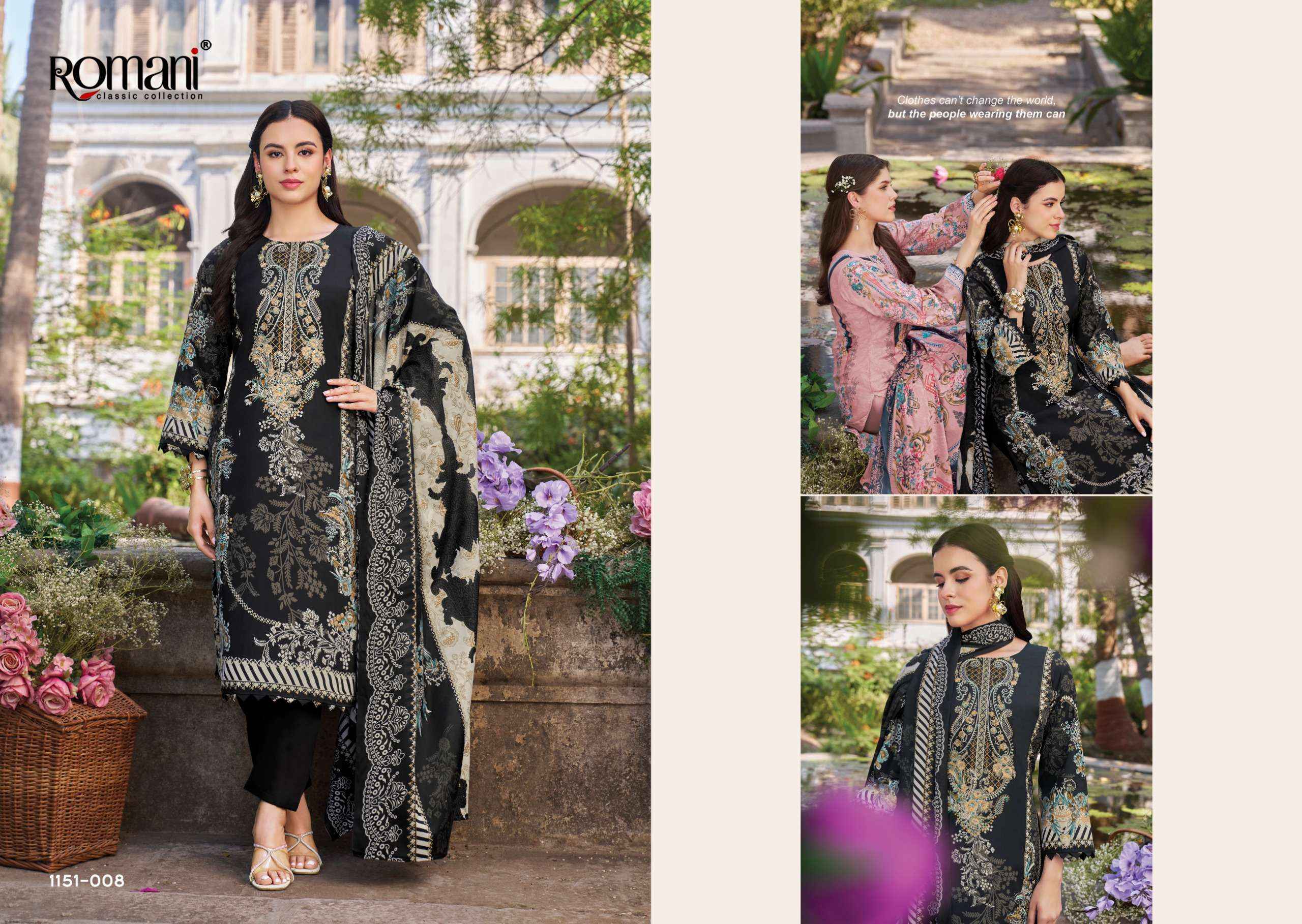 Romani Needle Wonder Vol 13 Cotton Dress Material 8 pcs Catalogue